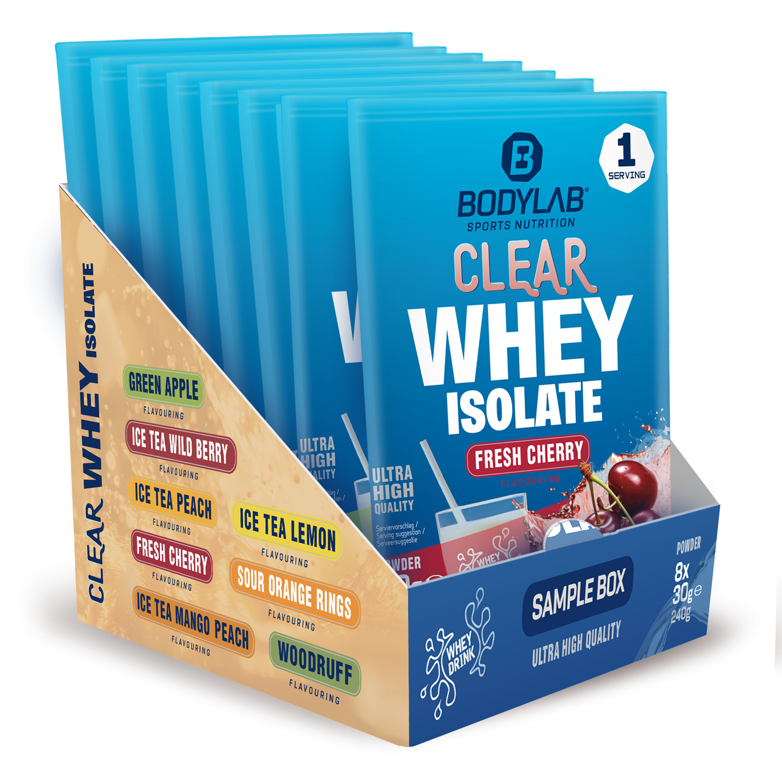 Clear Whey Isolate Probierbox (8 Proben je 30g)