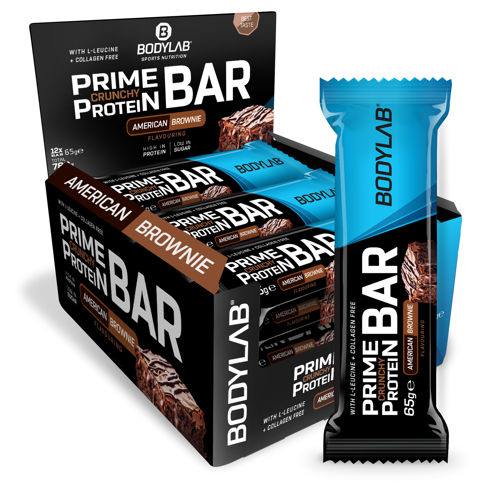 Prime Crunchy Protein Bar American Brownie (12x65g)