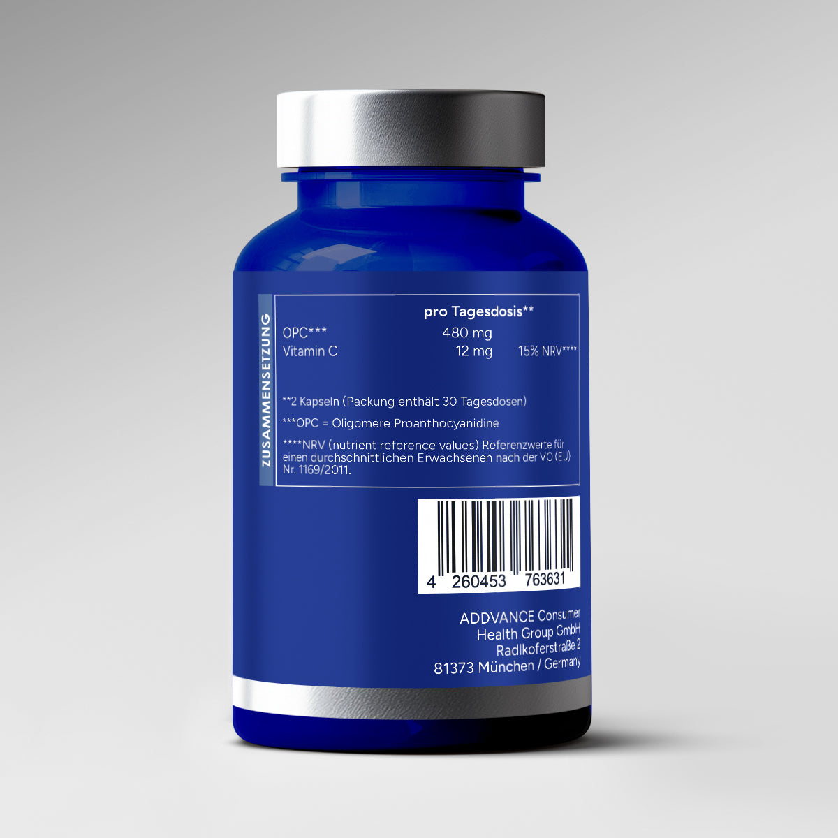 OPC Traubenkernextrakt + Vitamin C (60 Kapseln)