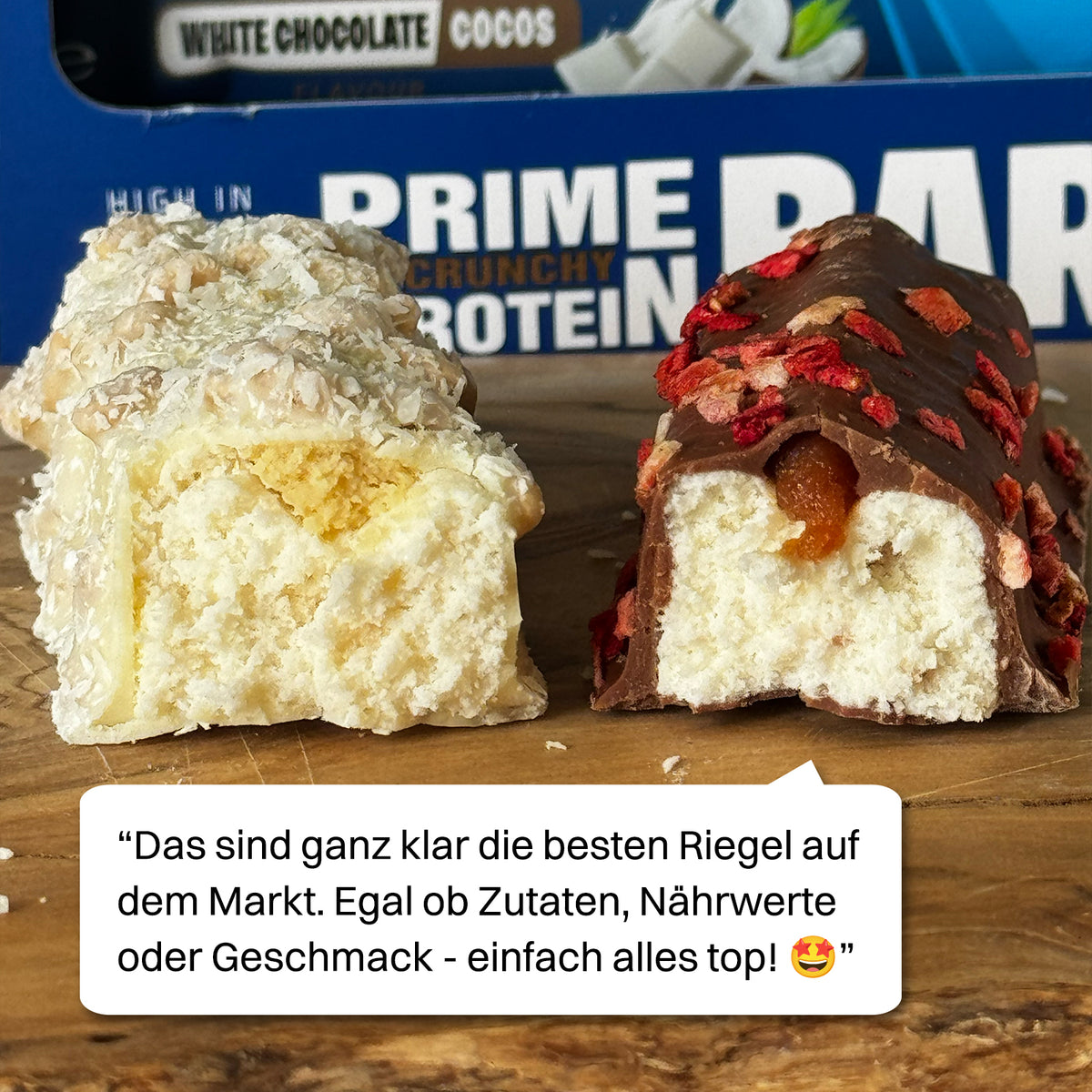 Prime Crunchy Protein Bar - 3g Leucin (12x65g)