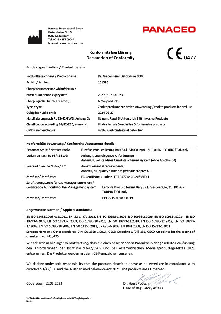 Dr. Niedermaier Detox Pure (100g)