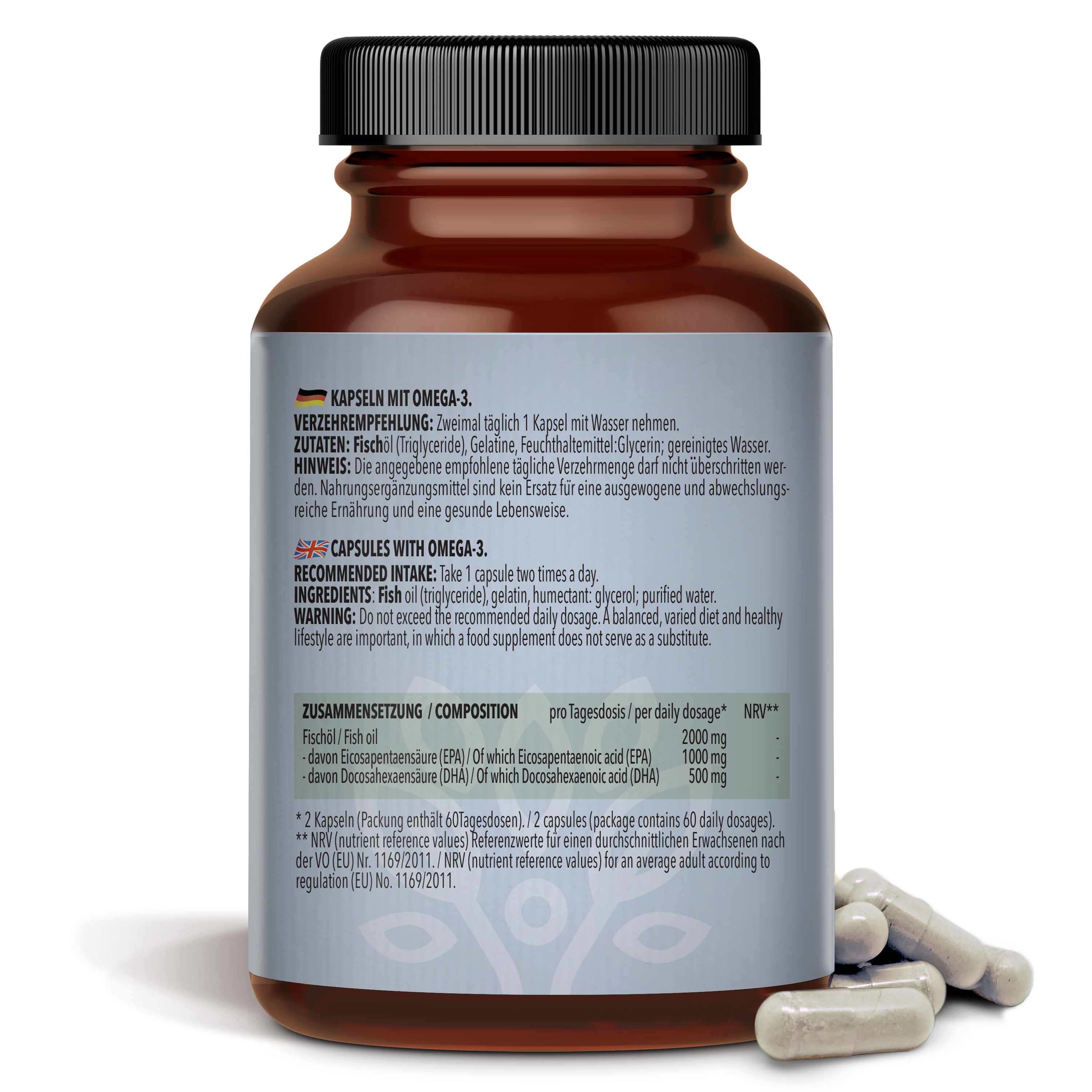 Omega-3 aus Fischöl Softgel (120 Kapseln)