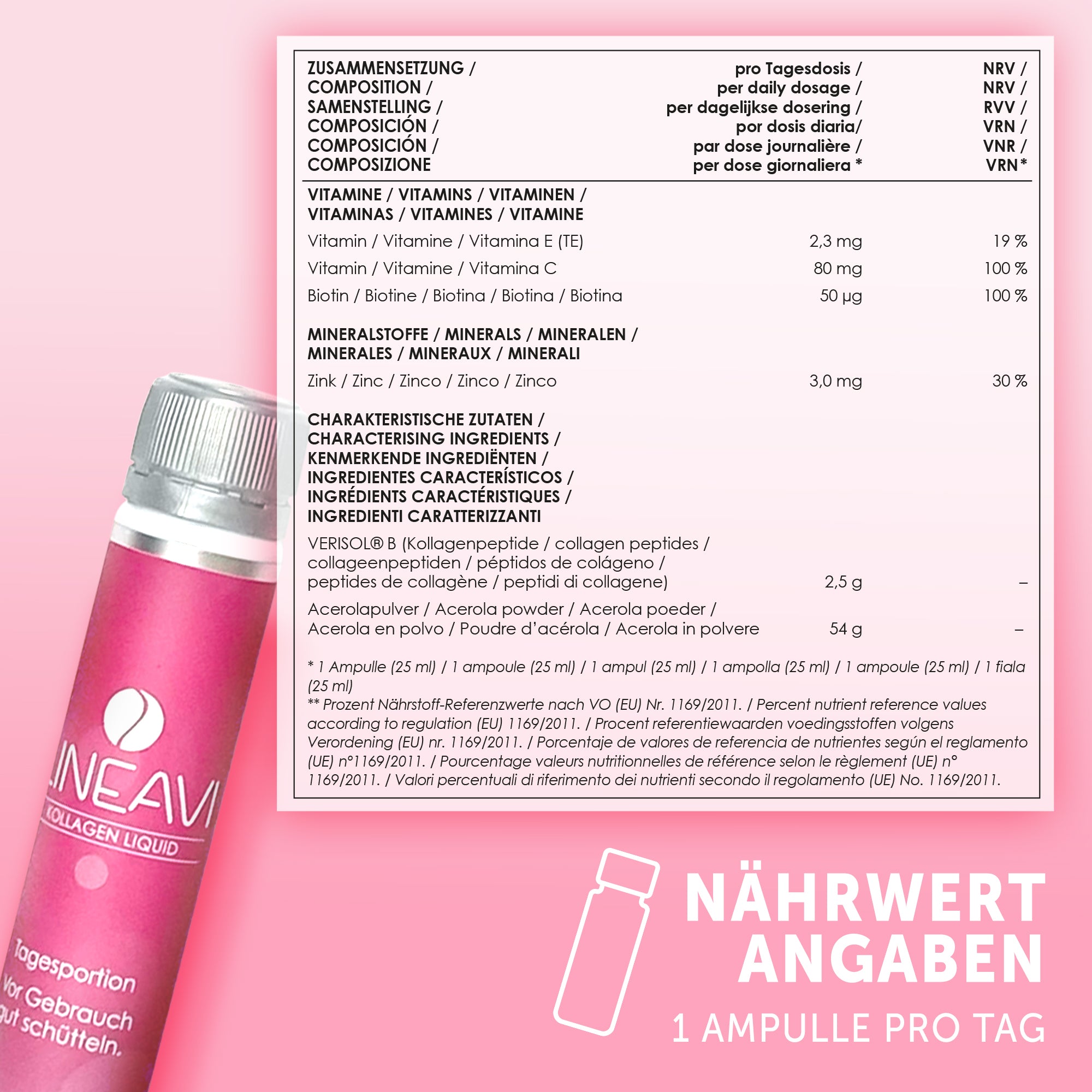 Kollagen Liquid (30x25ml Trinkfläschchen)