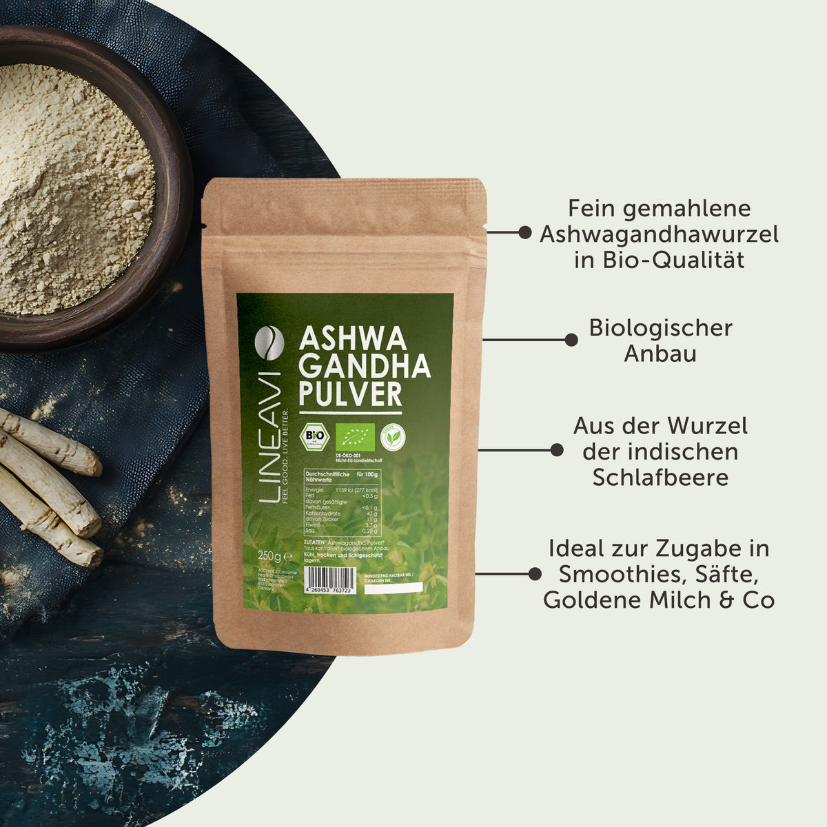 Bio Ashwagandhapulver (250g)