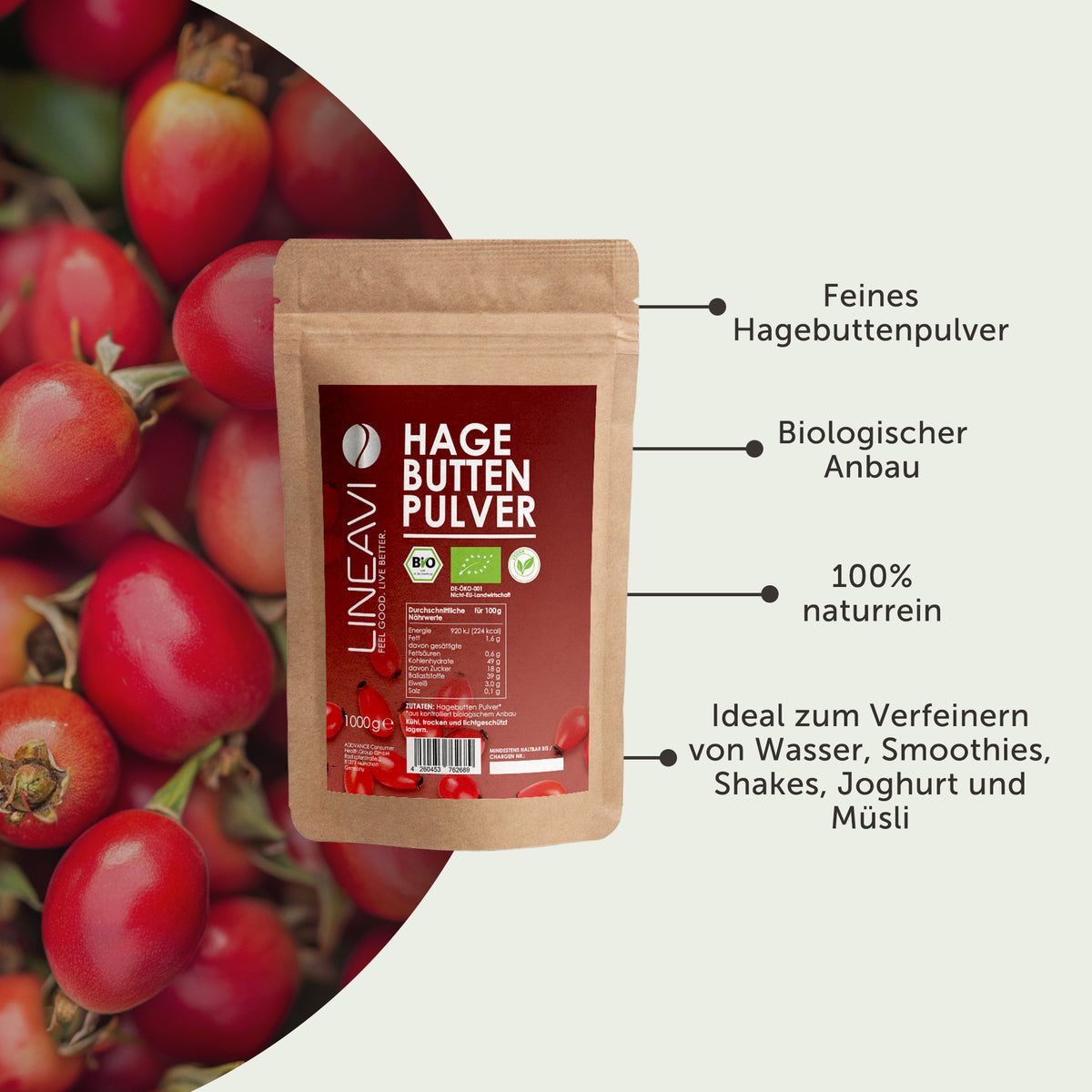 Bio Hagebuttenpulver (500g)
