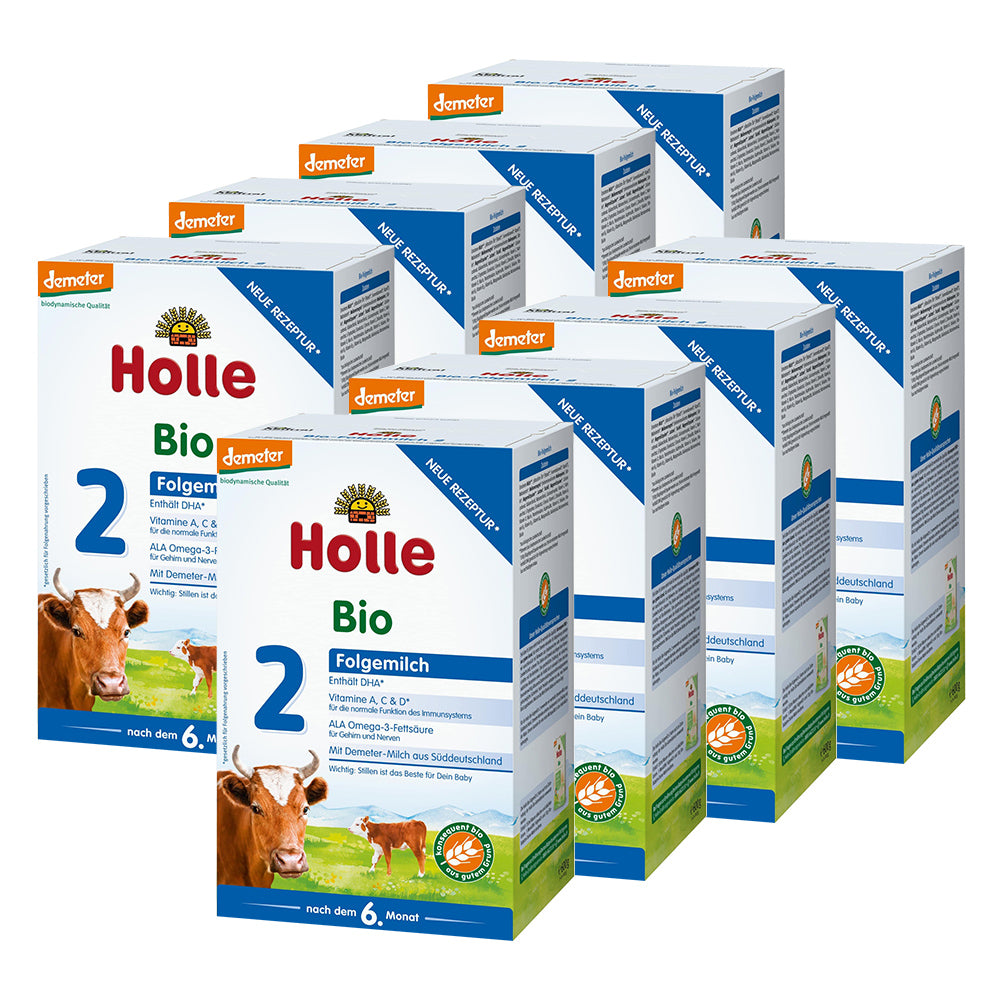 8x Holle Bio-Folgemilch 2 nach dem 6. Monat (8x600g)