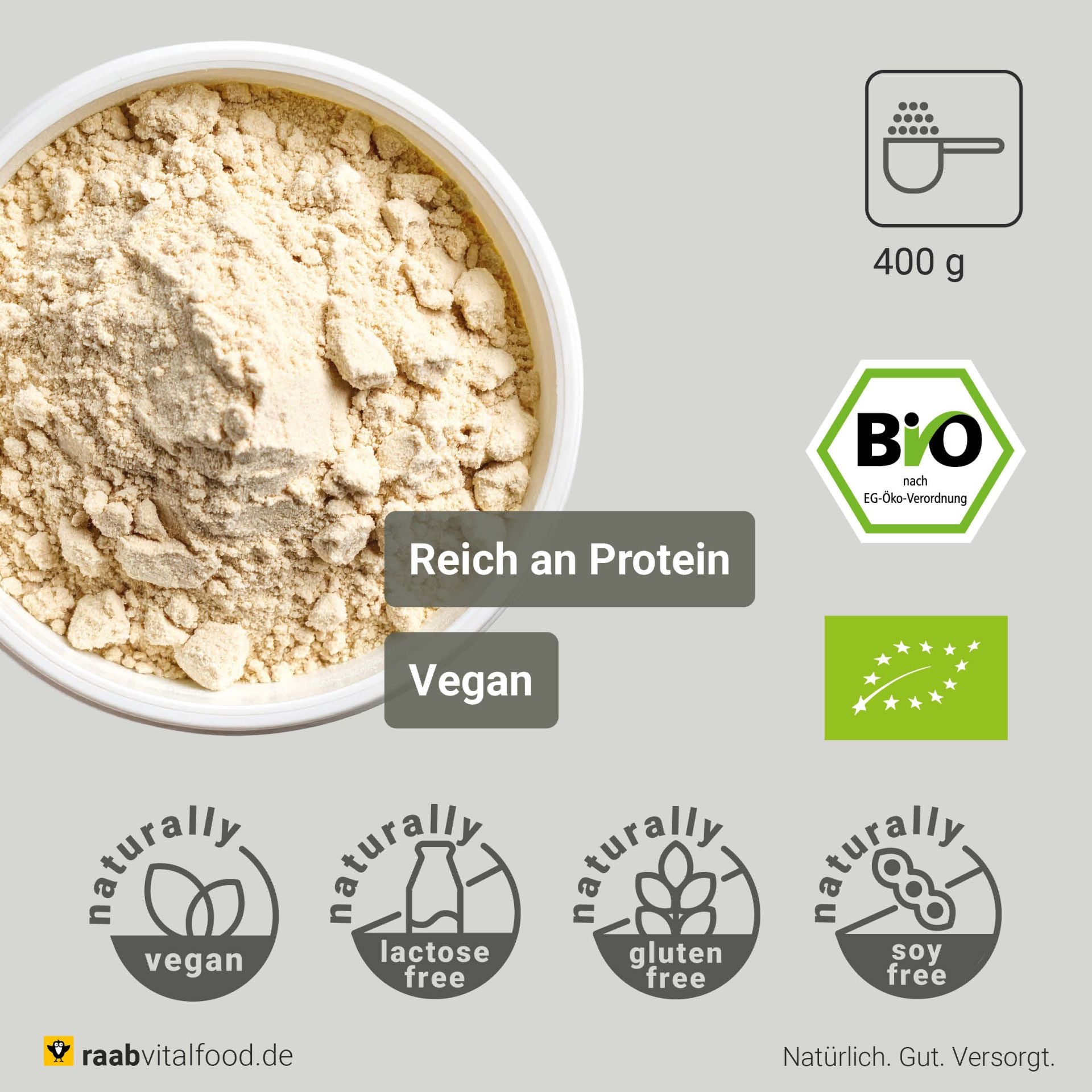Bio Erbsenprotein Pulver (400g)