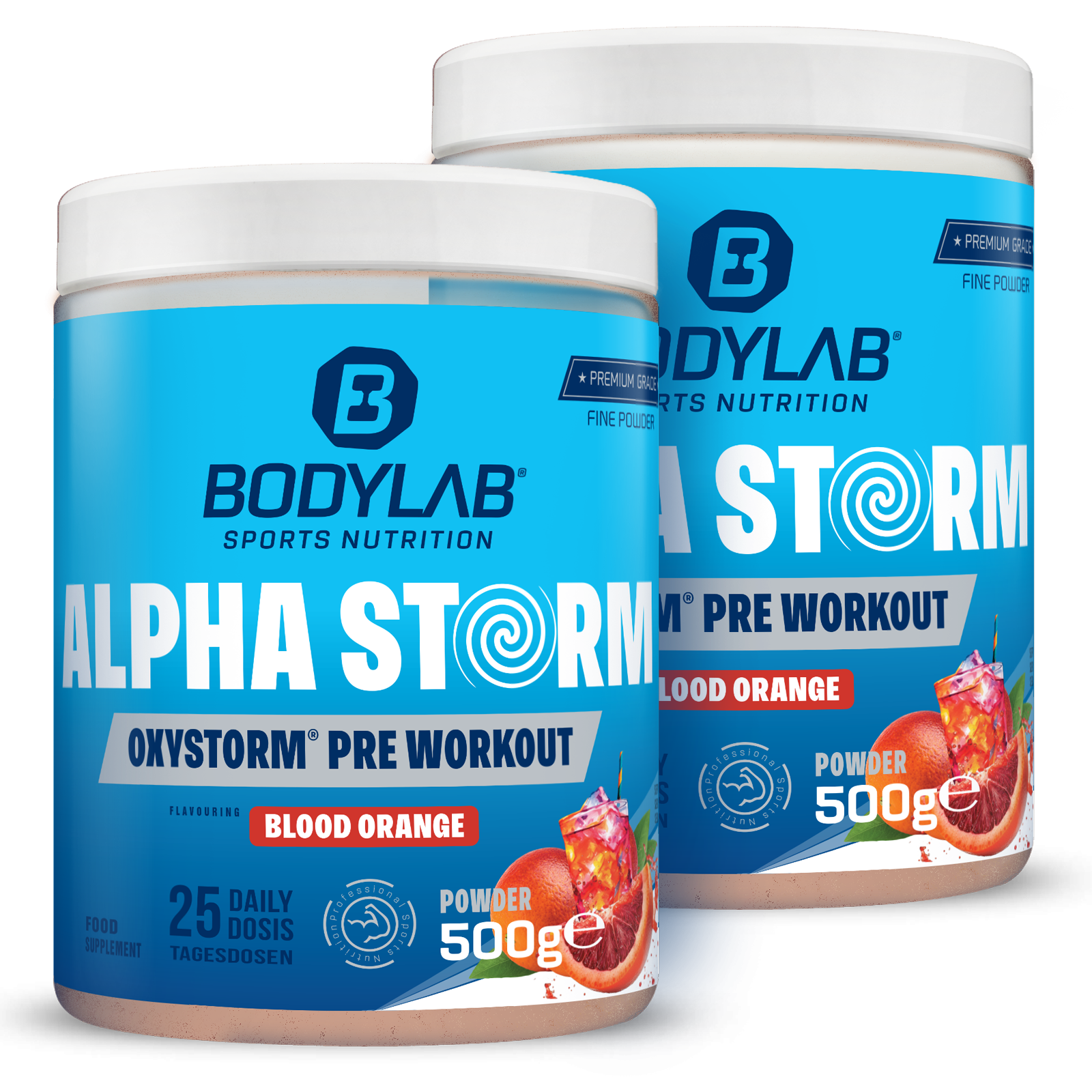 2 x Alpha Storm - OXYSTORM® Pre Workout Blood Orange (je 500g)