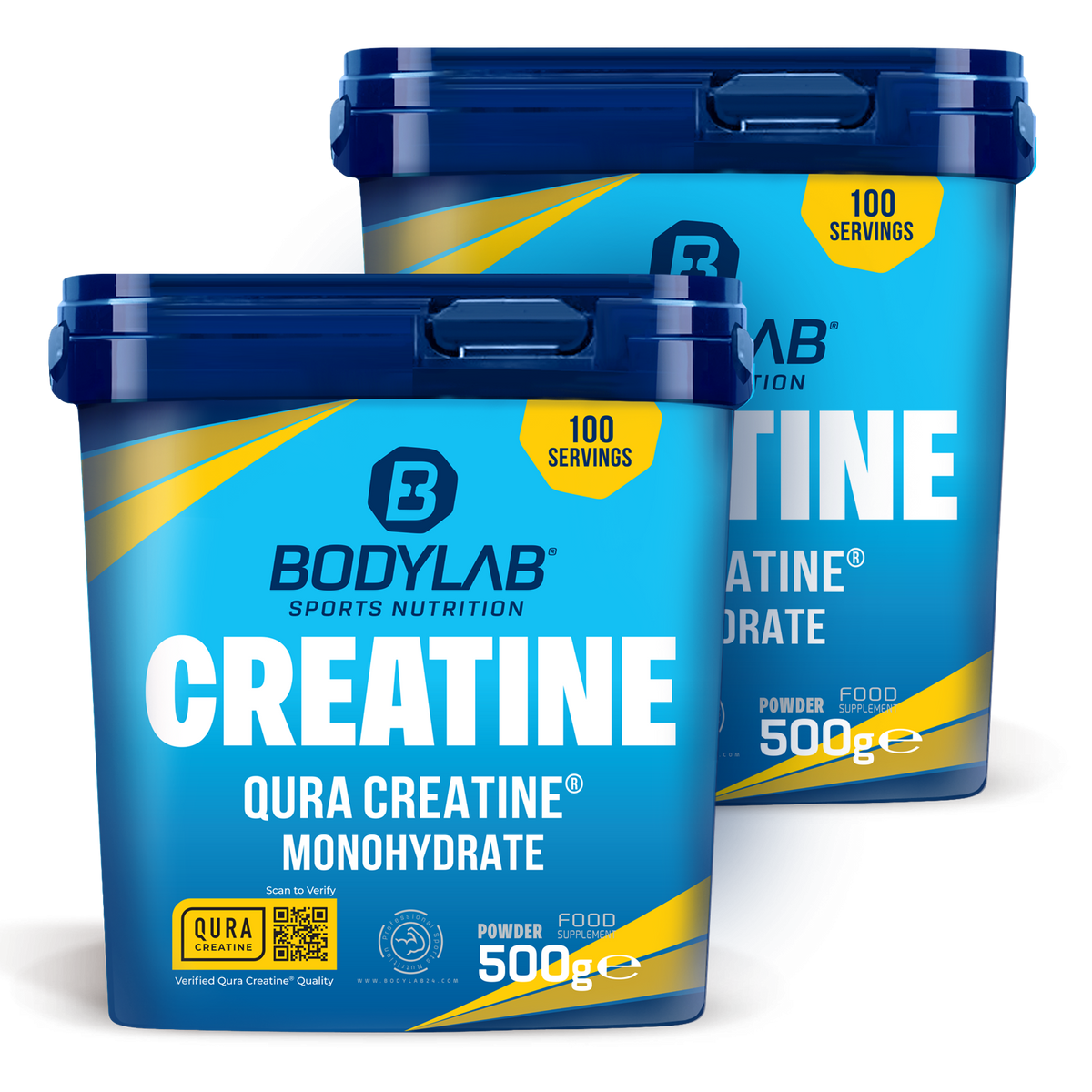 2 x QURA Creatine™ Monohydrate (500g)