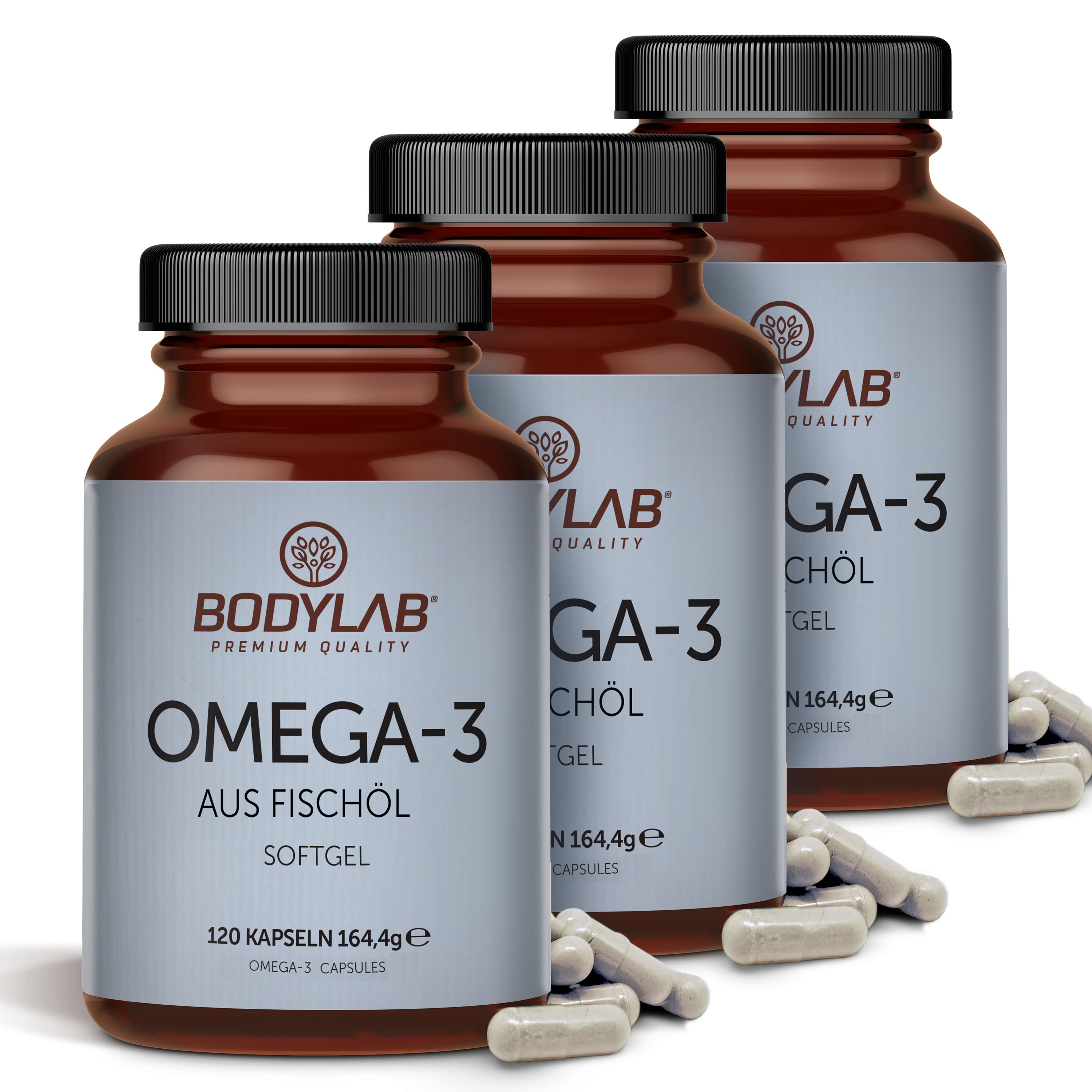 3 x Omega-3 aus Fischöl Softgel (3 x 120 Kapseln)