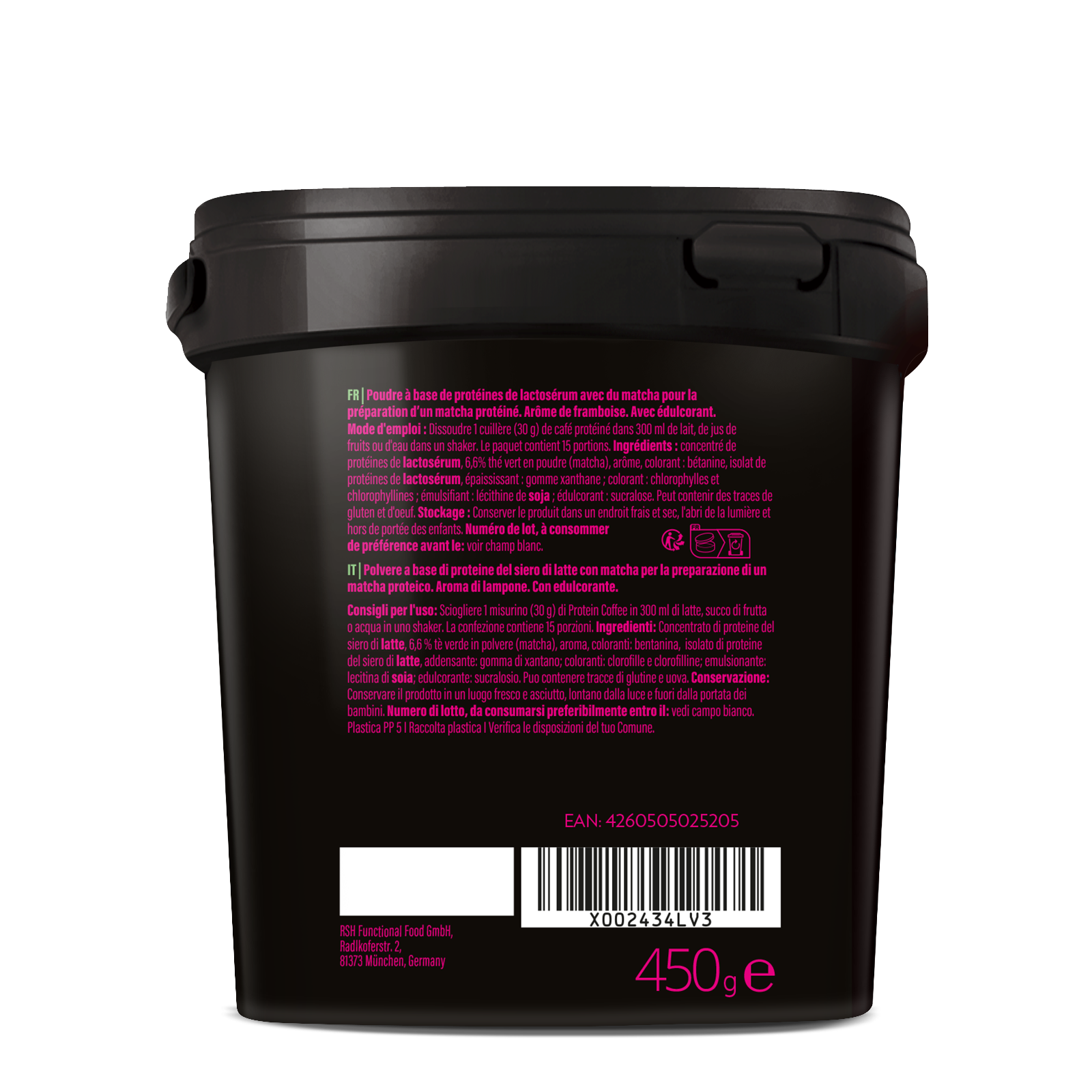Protein Matcha Raspberry (450g)