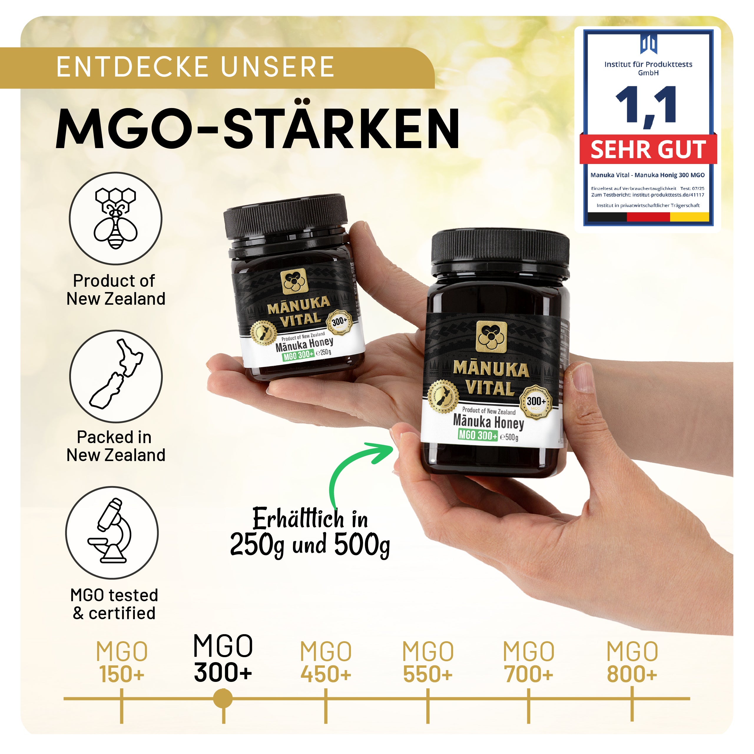 Manuka Vital Honig MGO 300+ (250g)