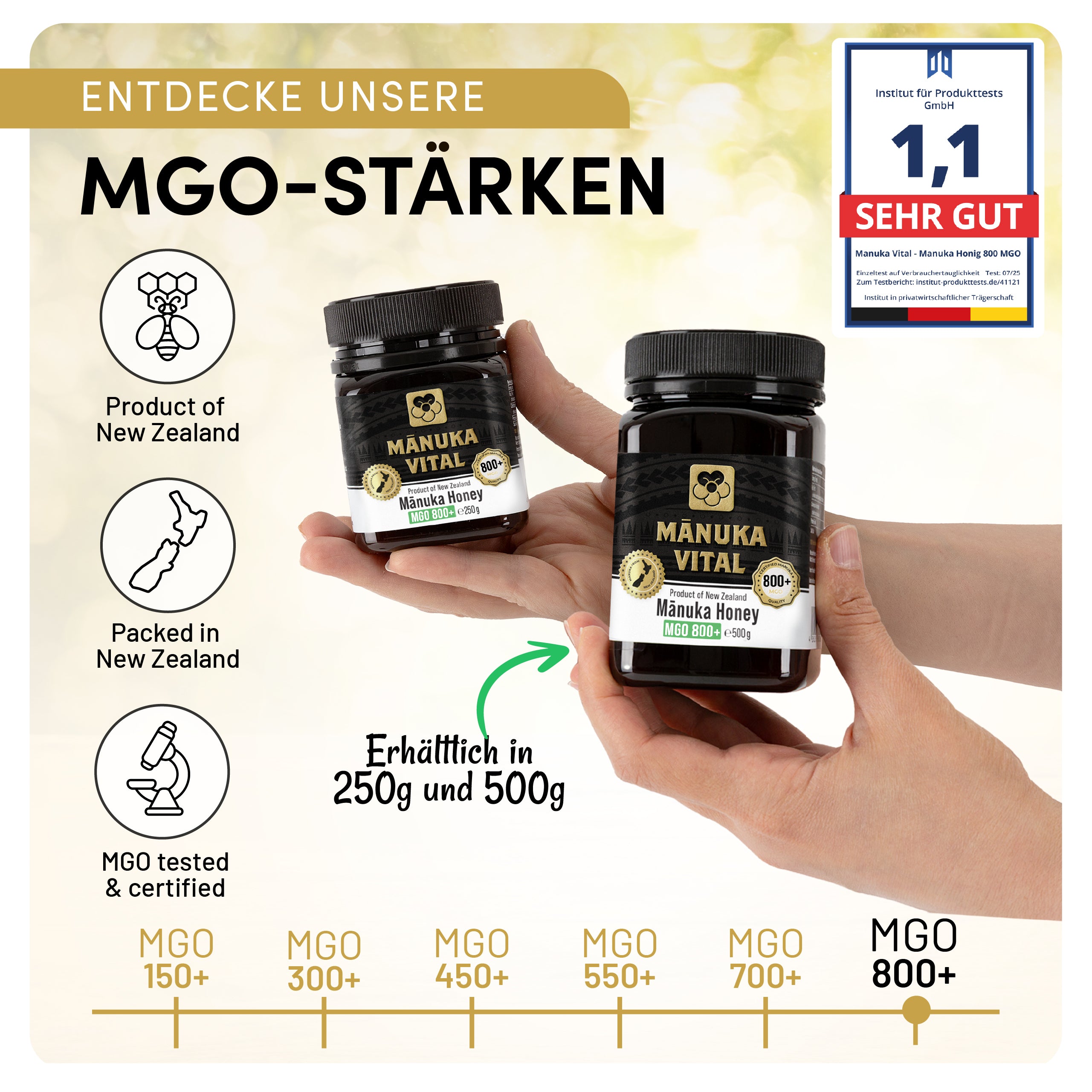 Manuka Vital Honig MGO 800+ (250g)