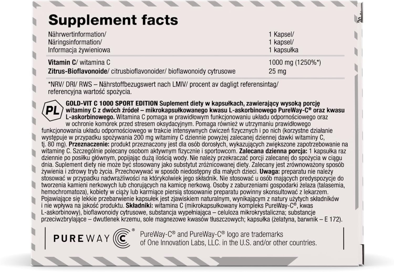 Gold-Vitamin C 1000 Sport Edition (60 Kapseln)