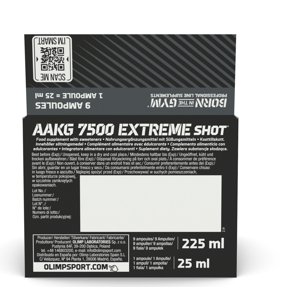 AAKG 7500 Extreme Shot (9 x 25ml) Grapefruit