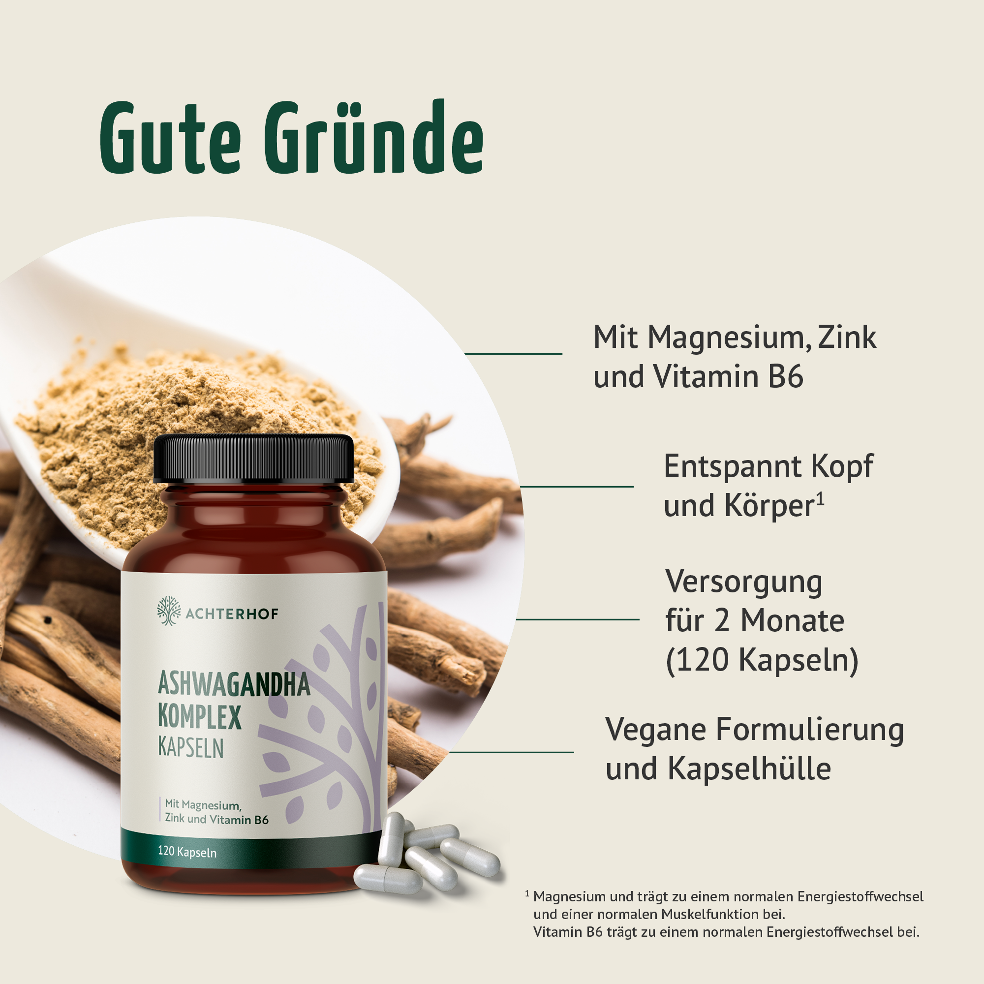 Mind & Body Support Ashwagandha Komplex (120 Kapseln)