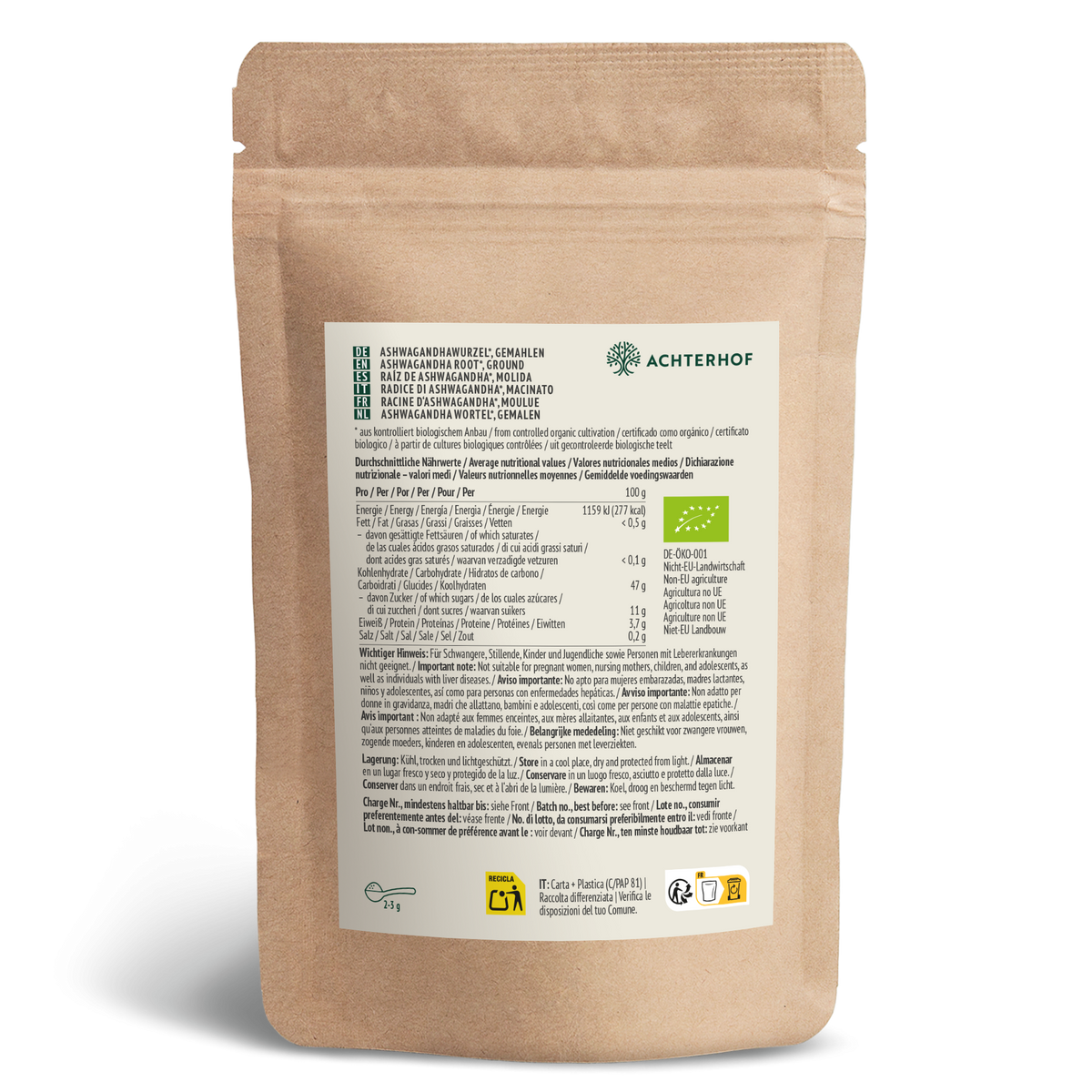 Bio Ashwagandha Pulver (250g)