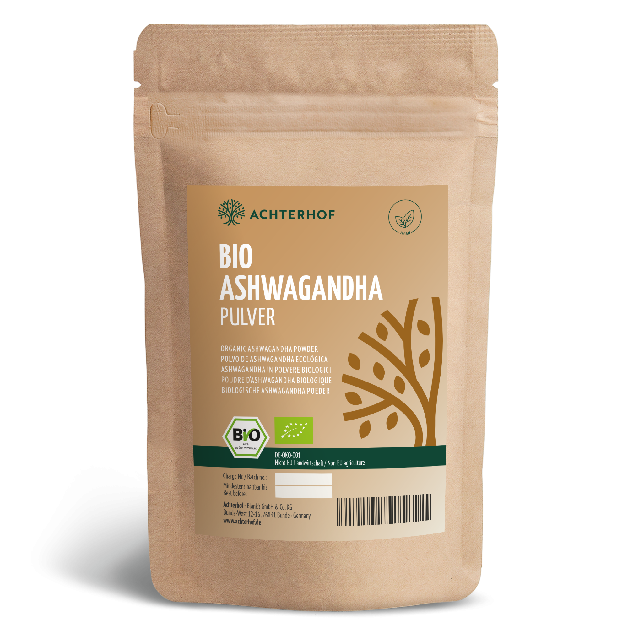 Bio Ashwagandha Pulver (500g)