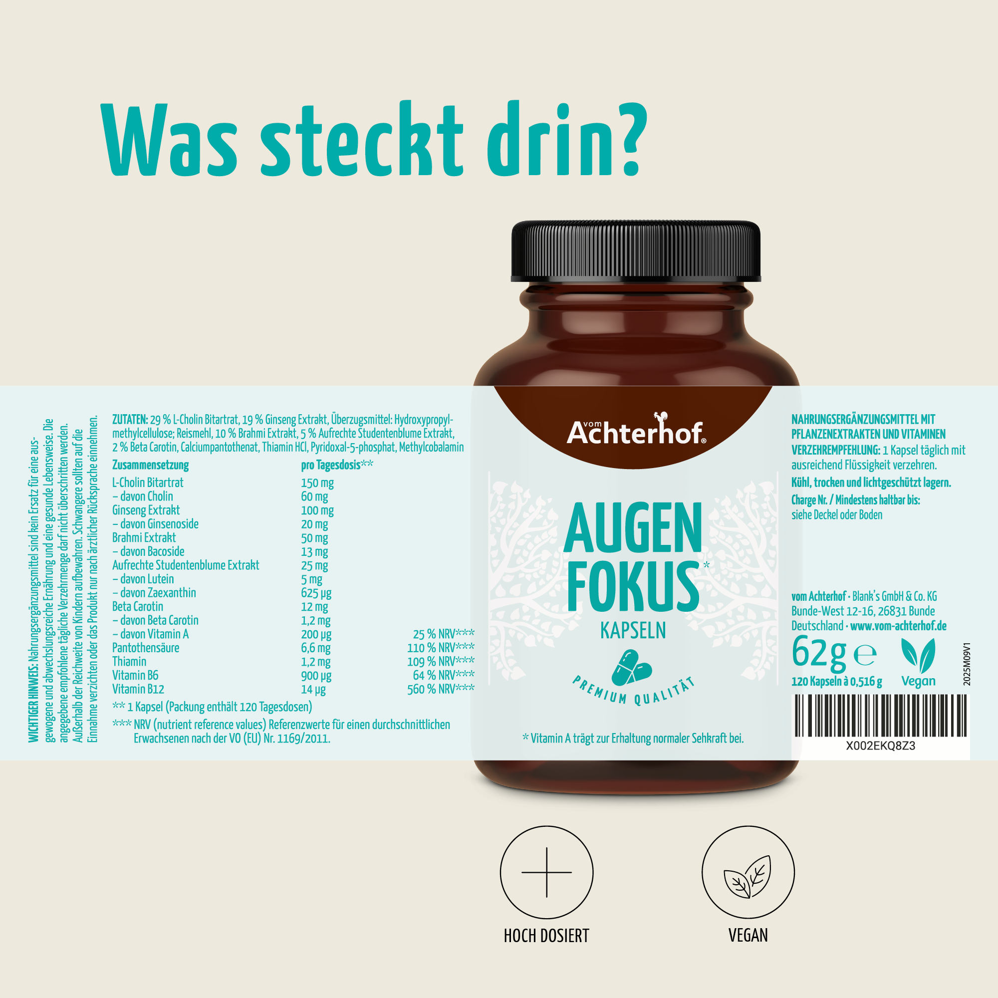 Augen Fokus Kapseln (120 Kapseln)