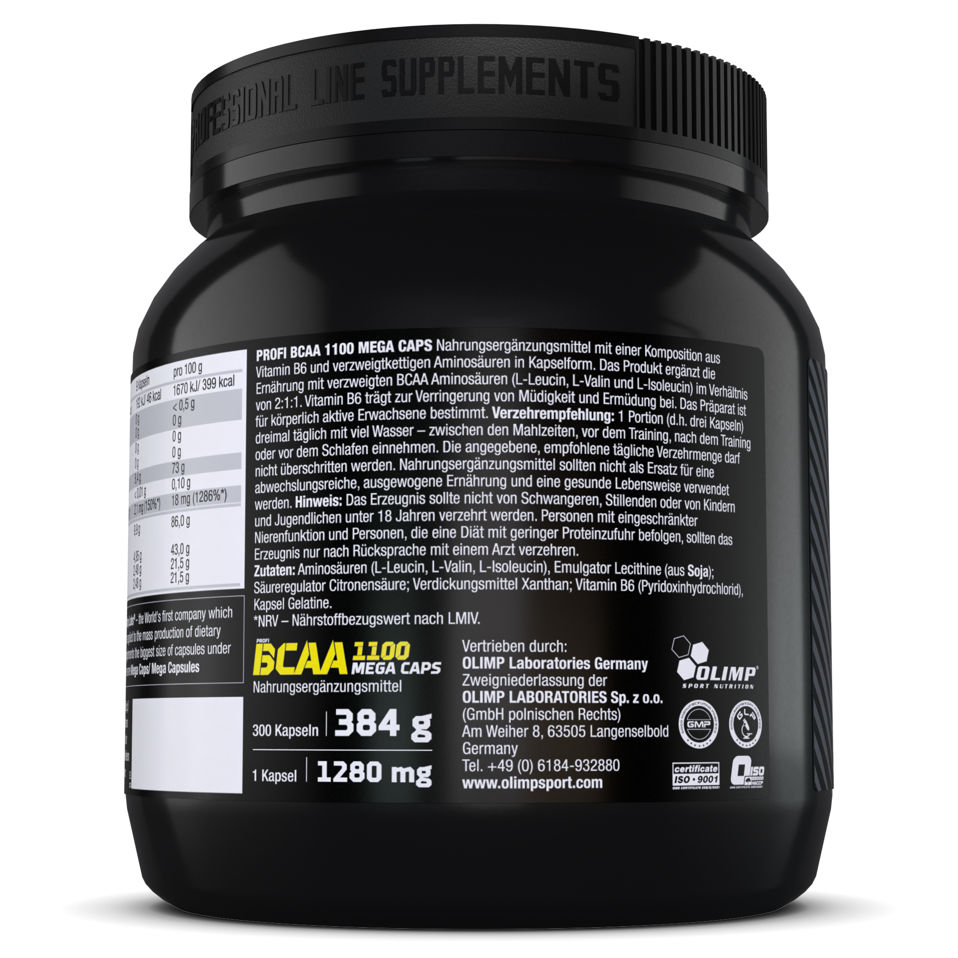 BCAA Mega Caps 1100 (300 Kapseln)