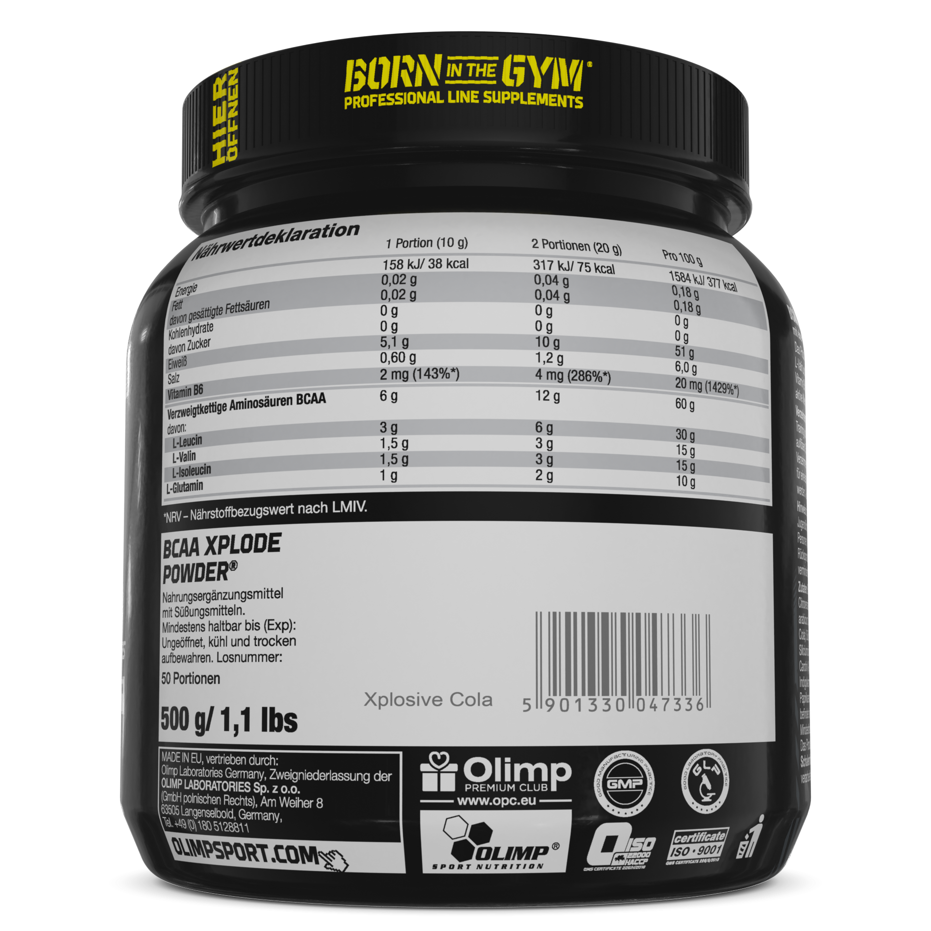 BCAA Xplode Powder (500g) Cola
