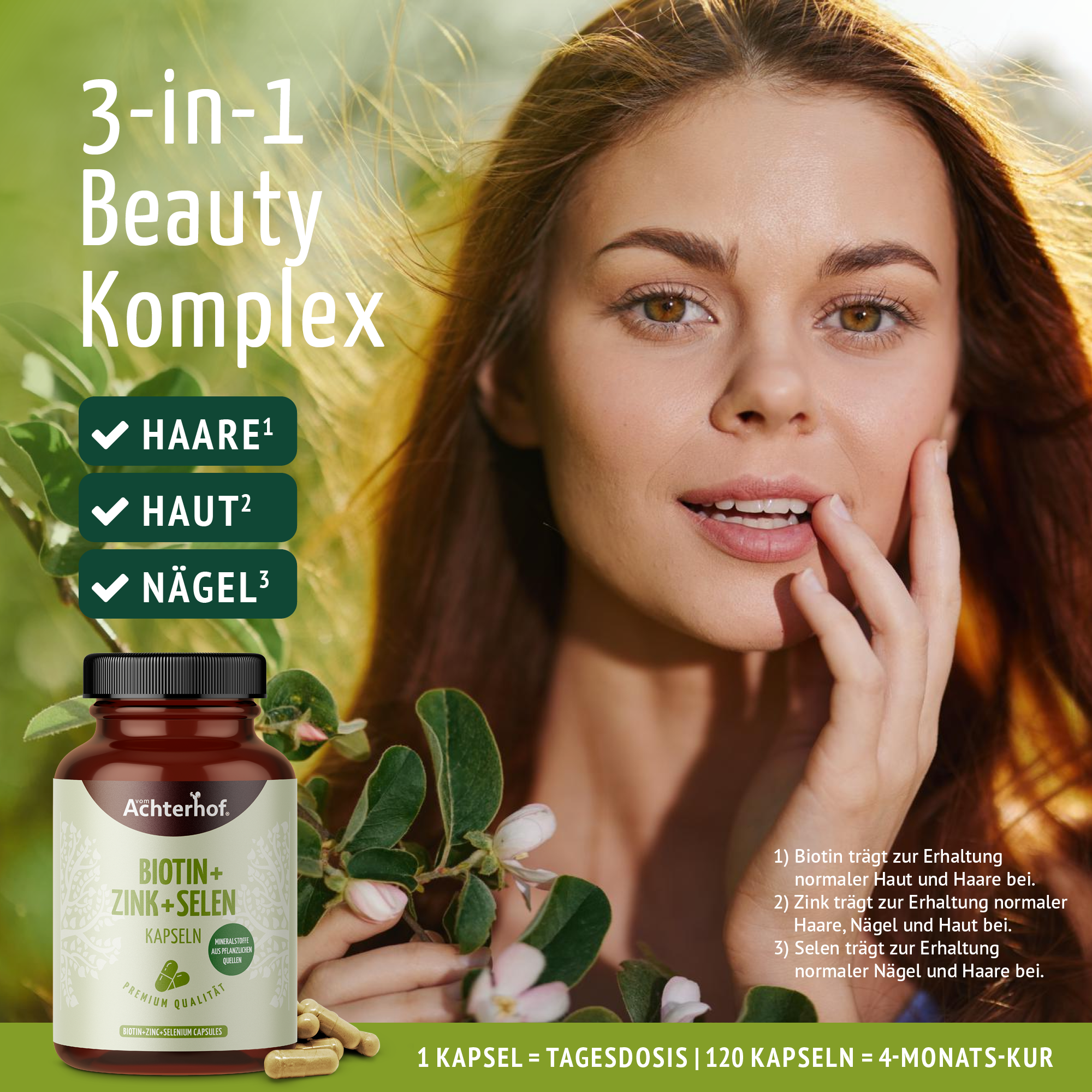 Biotin+Zink+Selen Kapseln (120 Kapseln)
