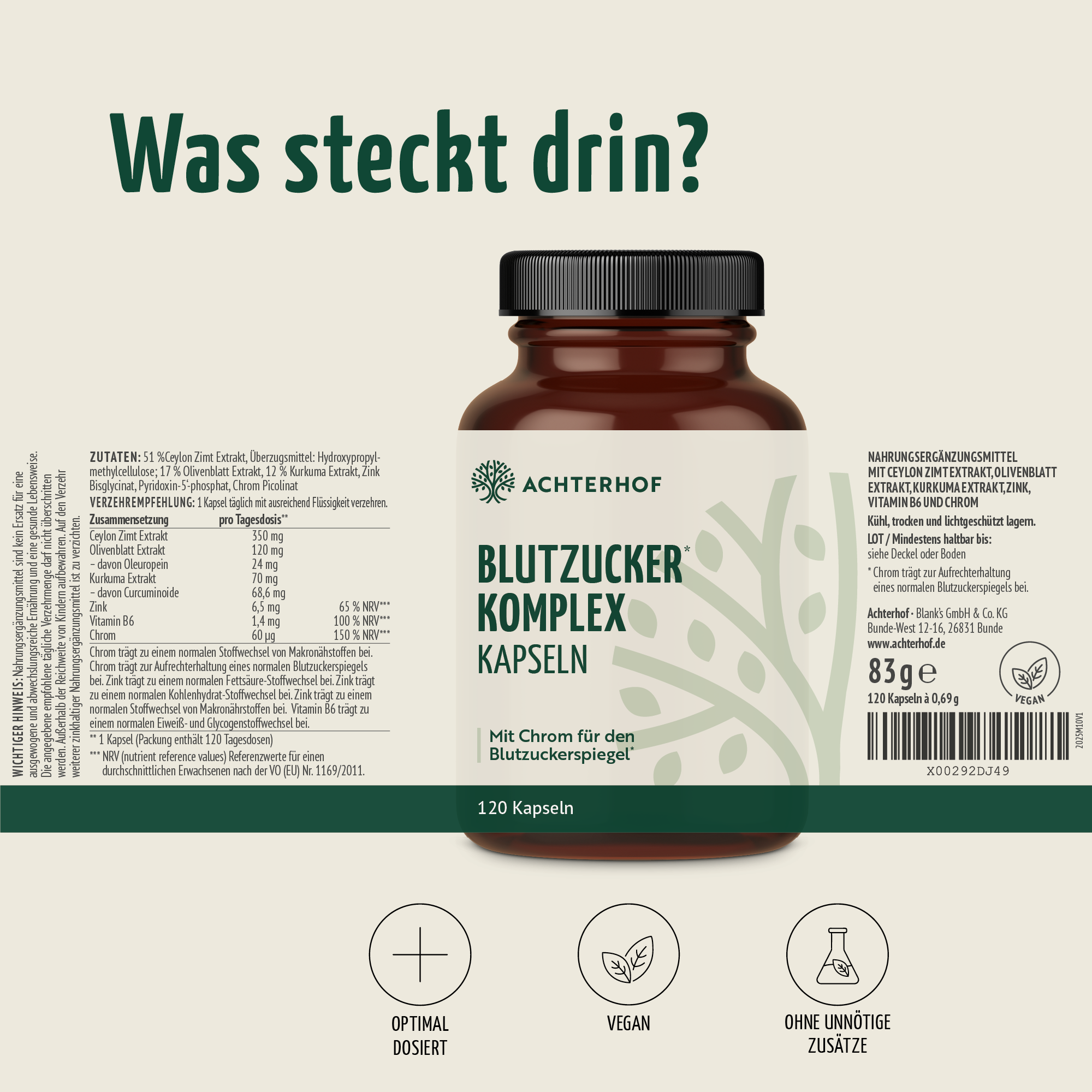 Blutzucker Komplex Kapseln (120 Kapseln)