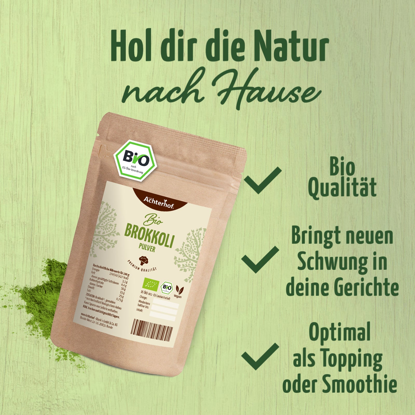 Brokkoli Pulver Bio (100g)