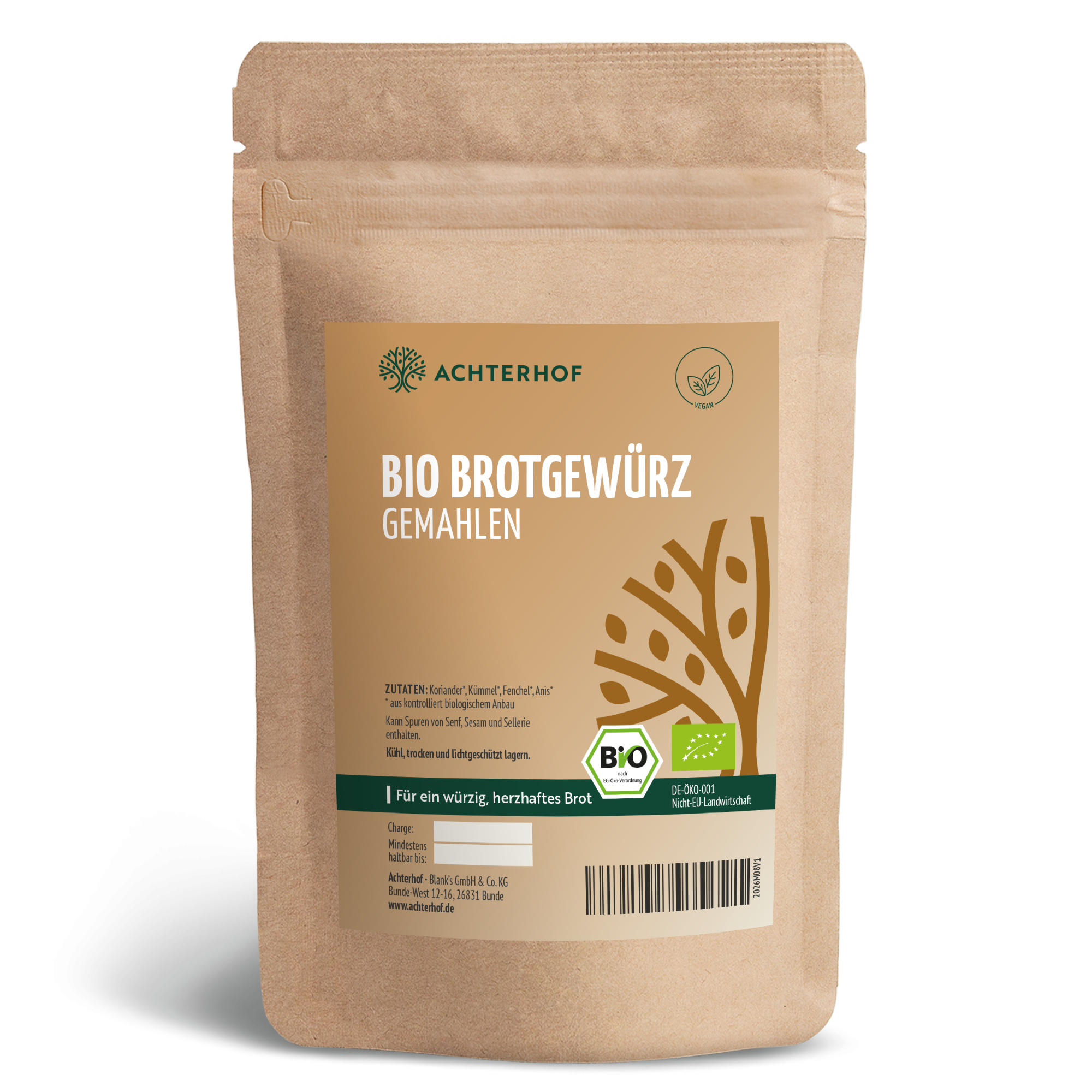 Brotgewürz gemahlen Bio (100g)