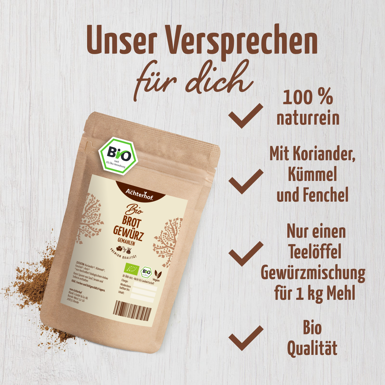 Brotgewürz gemahlen Bio (250g)
