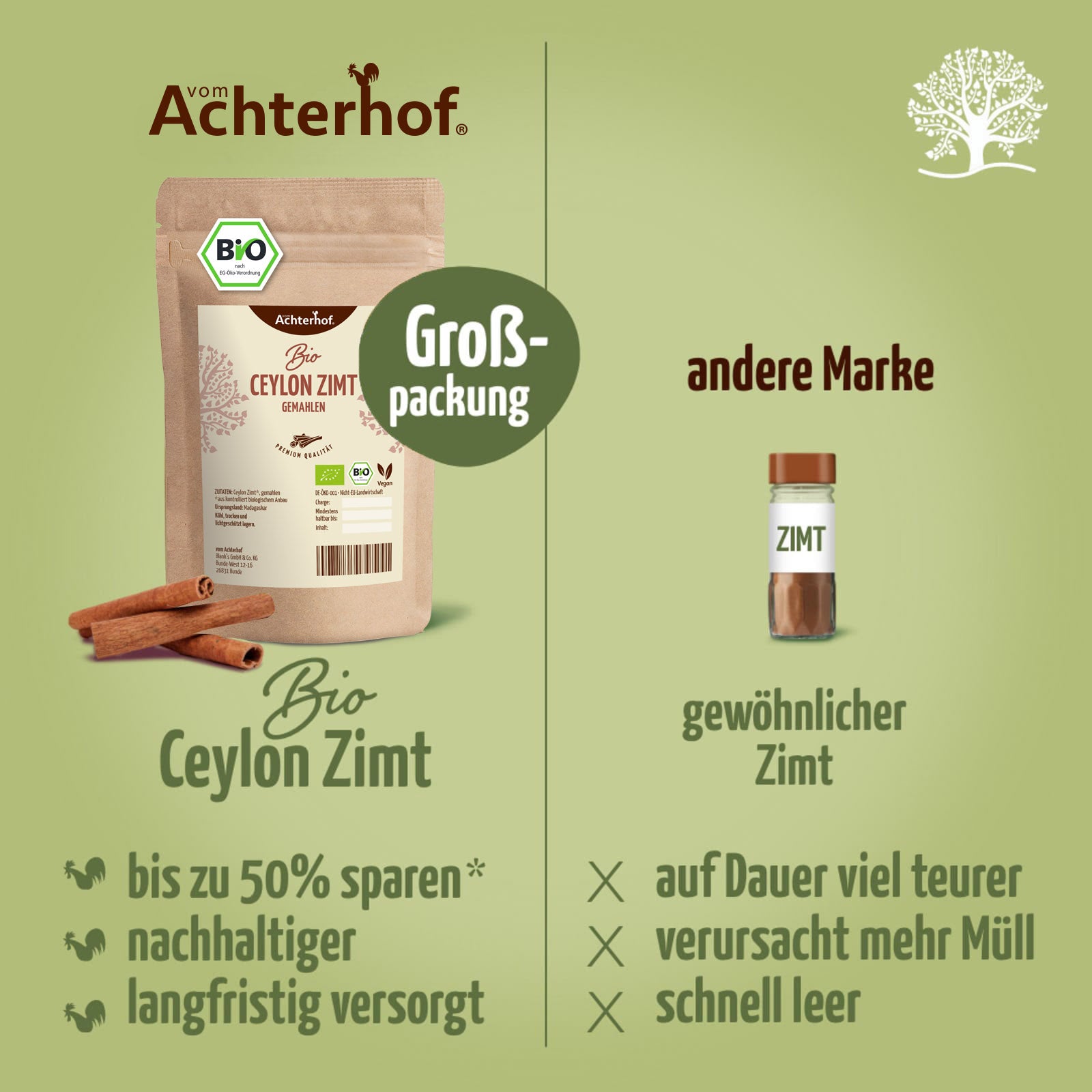 Ceylon Zimt gemahlen Bio (100g)