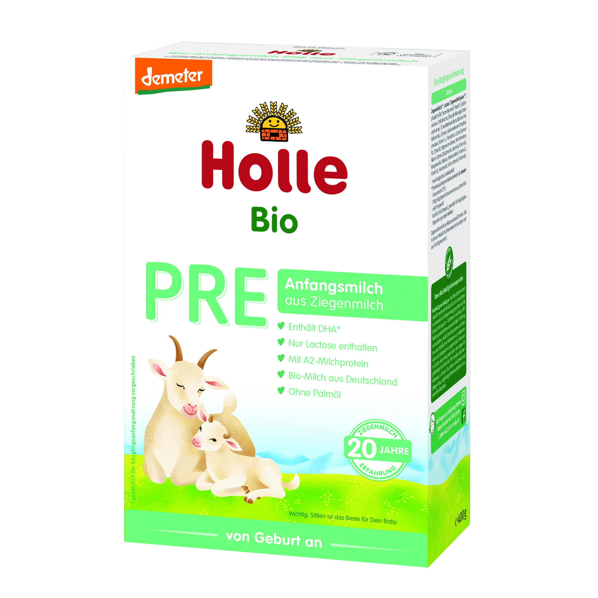 Demeter Anfangsmilch Pre auf Ziegenmilchbasis von Geburt an (400g)