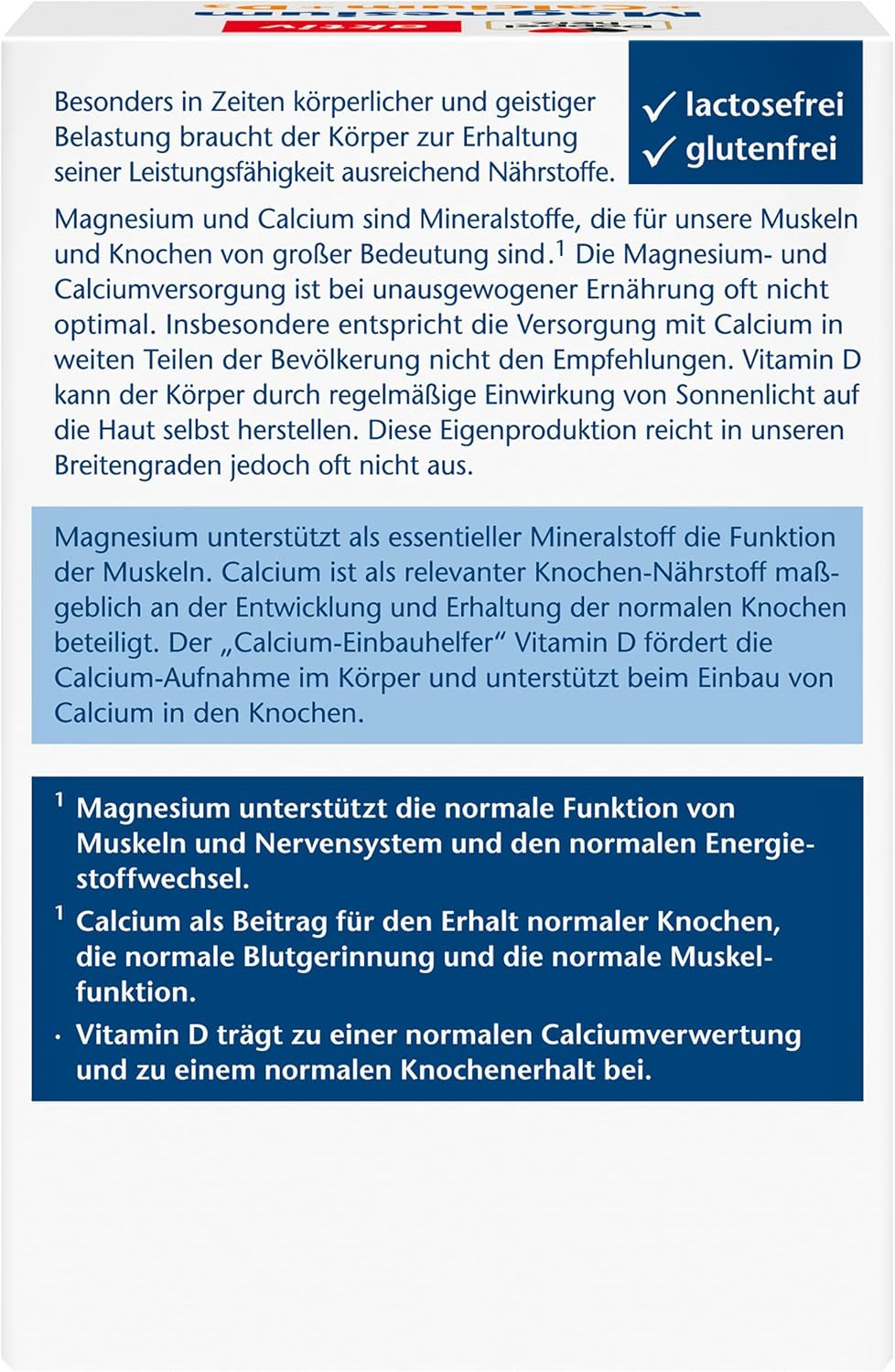 Magnesium + Calcium + D3 (120 Tabletten)