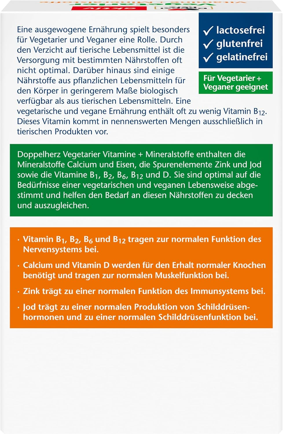 Vegetarier Vitamine + Mineralen (100 Tabletten)