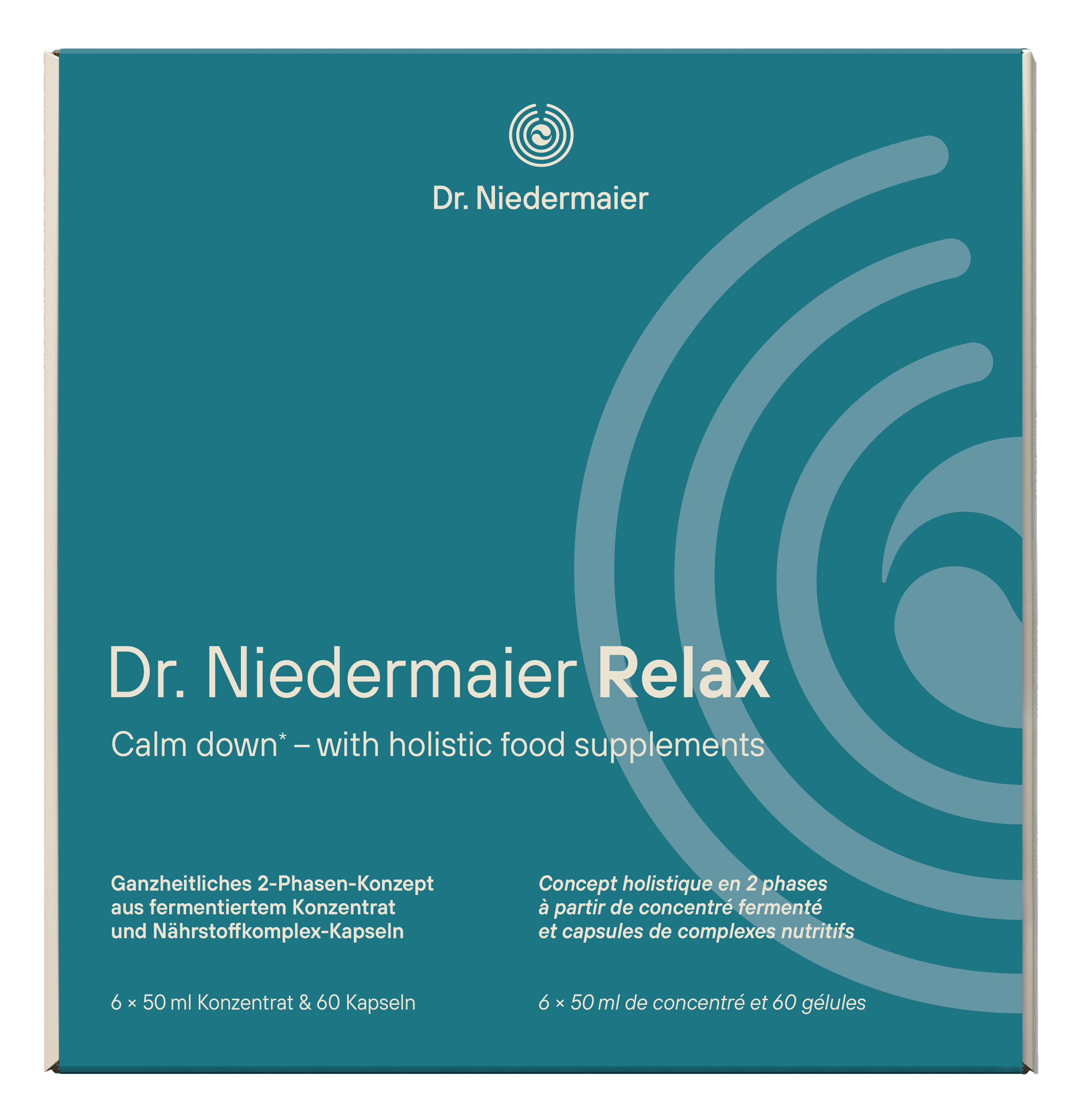 Relax Monatsbox (6x50ml Konzentrat + 60 Kapseln)