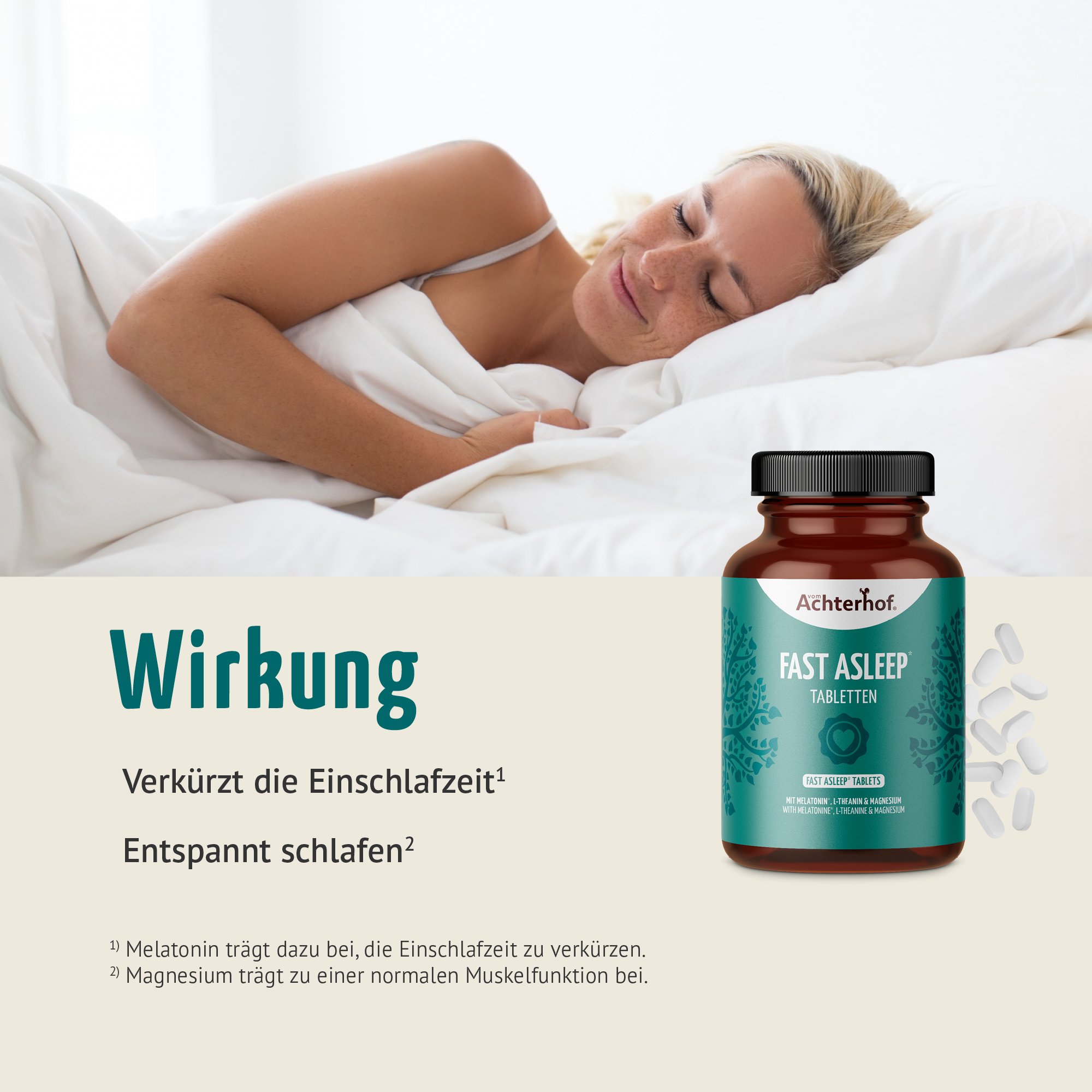 Melatonin Magnesium Komplex Fast Asleep (180 Tabletten)