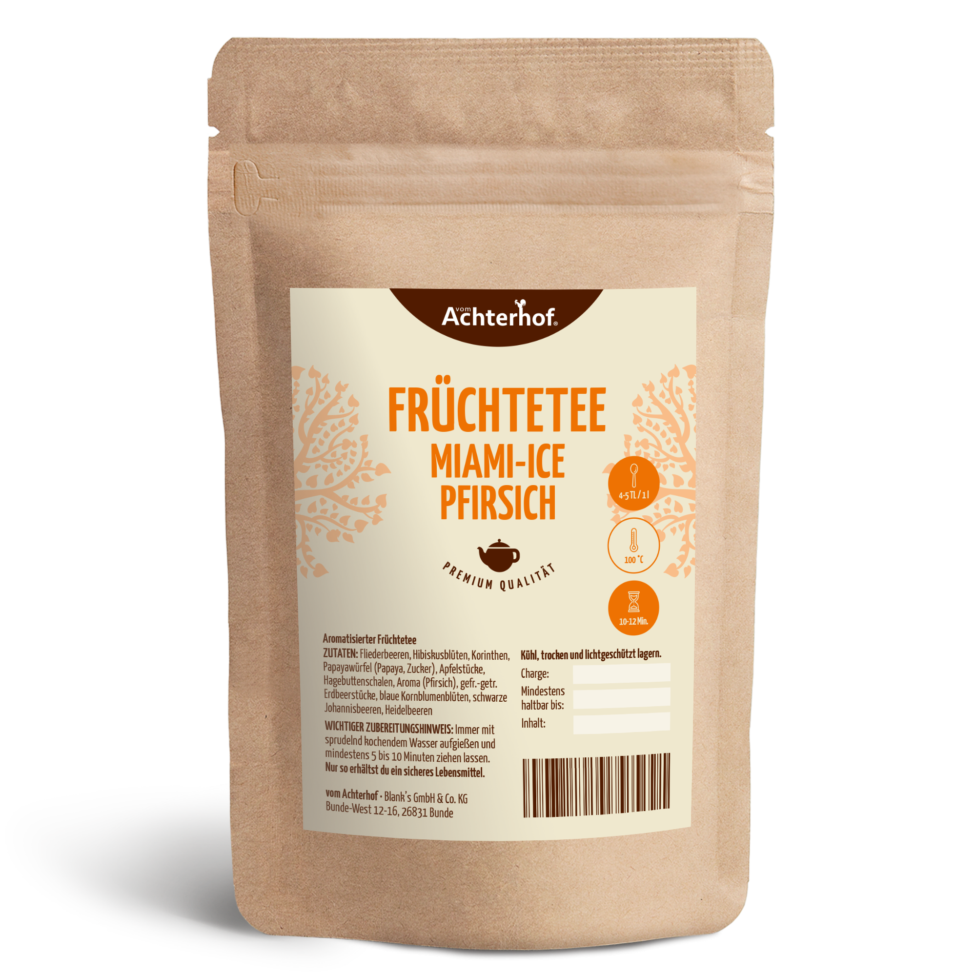 Früchtetee Miami-Ice Pfirsich (100g)
