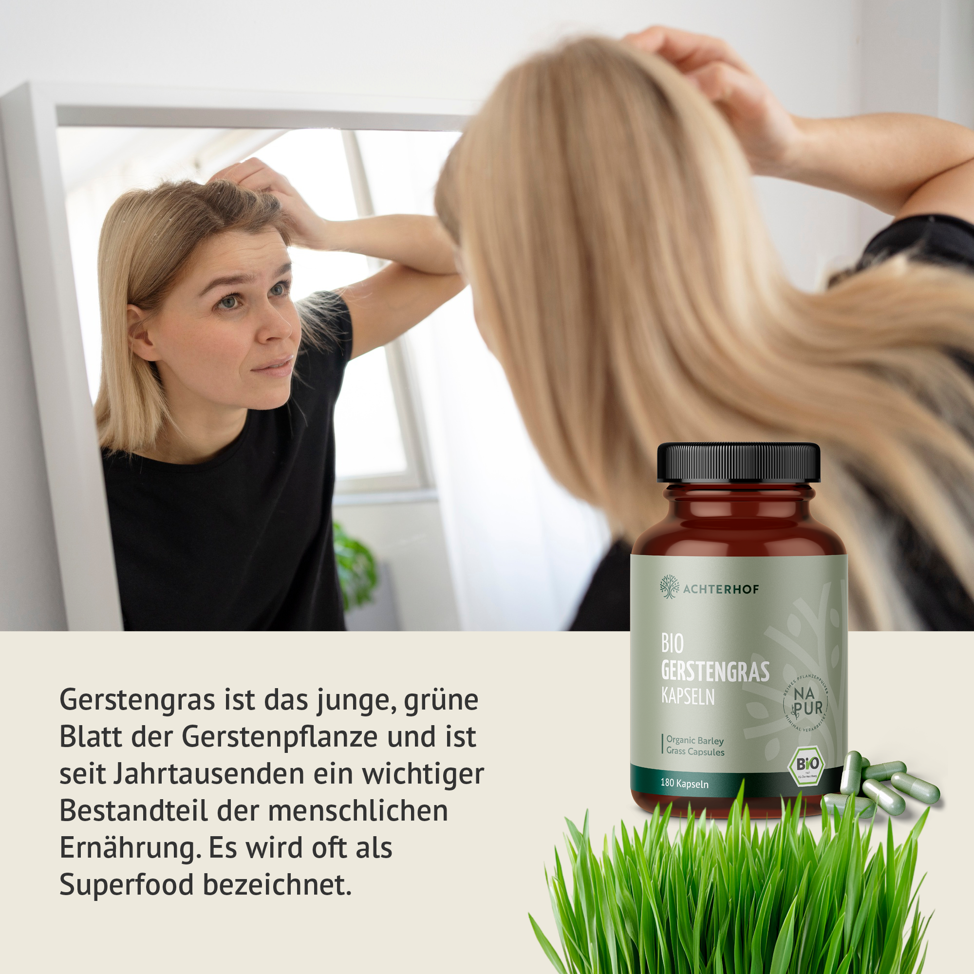 Bio Gerstengras Kapseln (180 Kapseln)