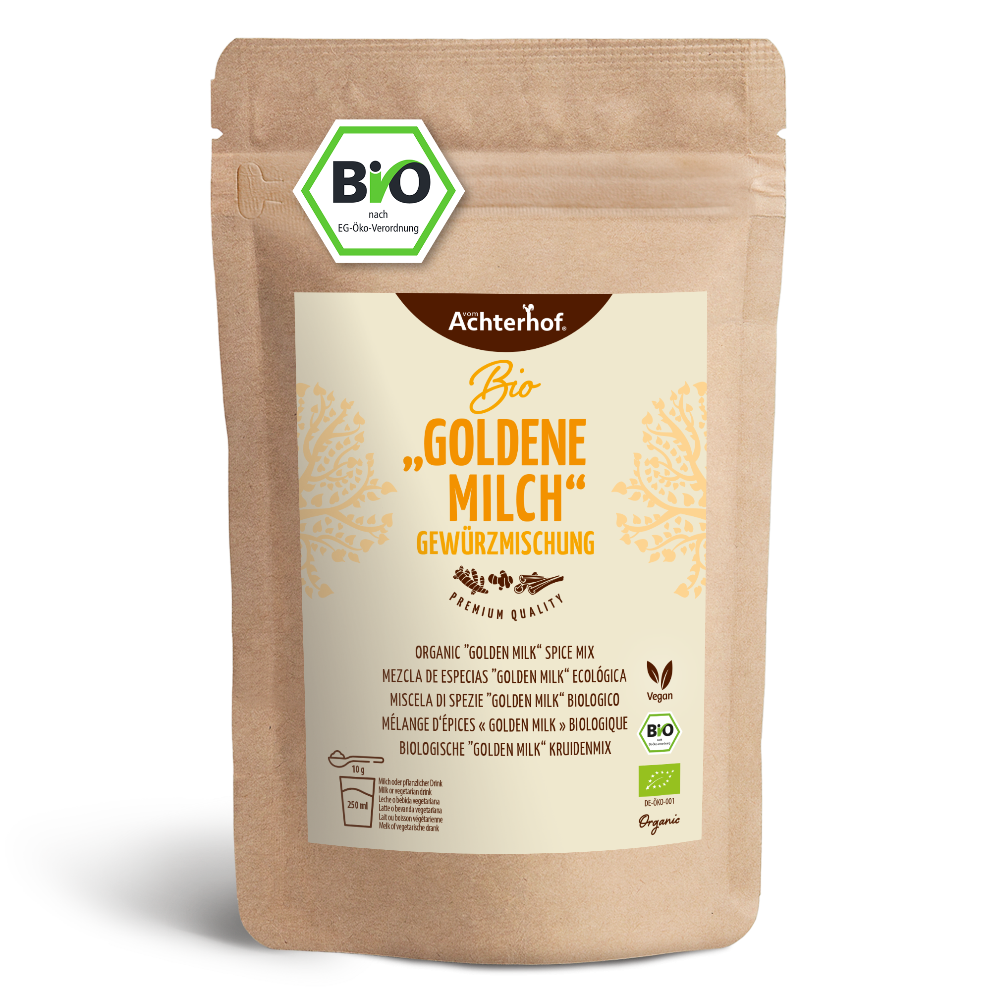 Goldene Milch Gewürzmischung Bio (1000g)