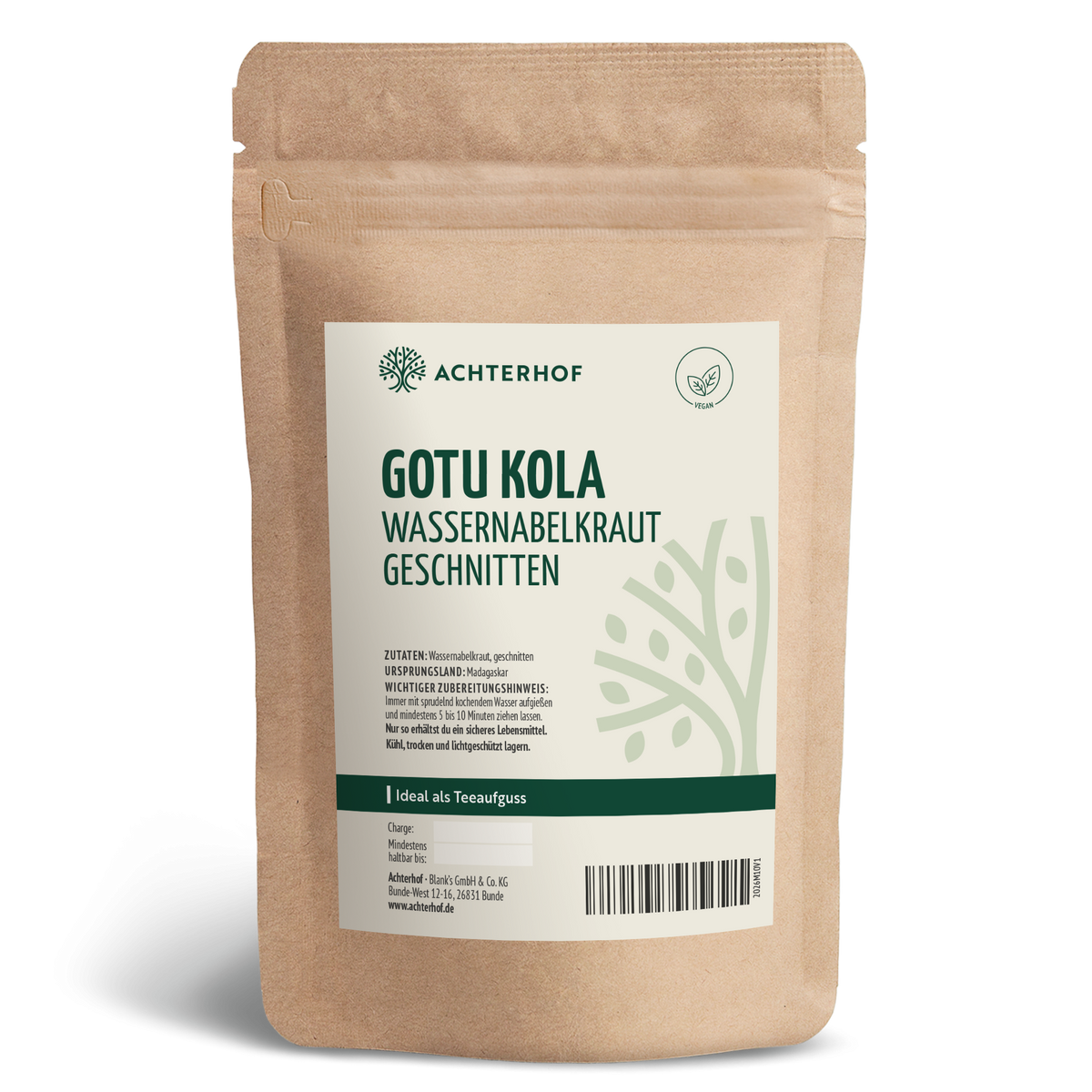 Gotu Kola Wassernabelkraut geschnitten (500g)