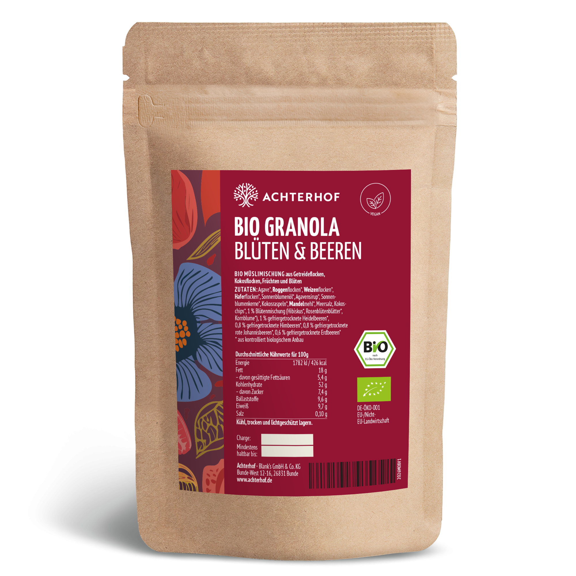 Bio Granola Blüten & Beeren (1000g)