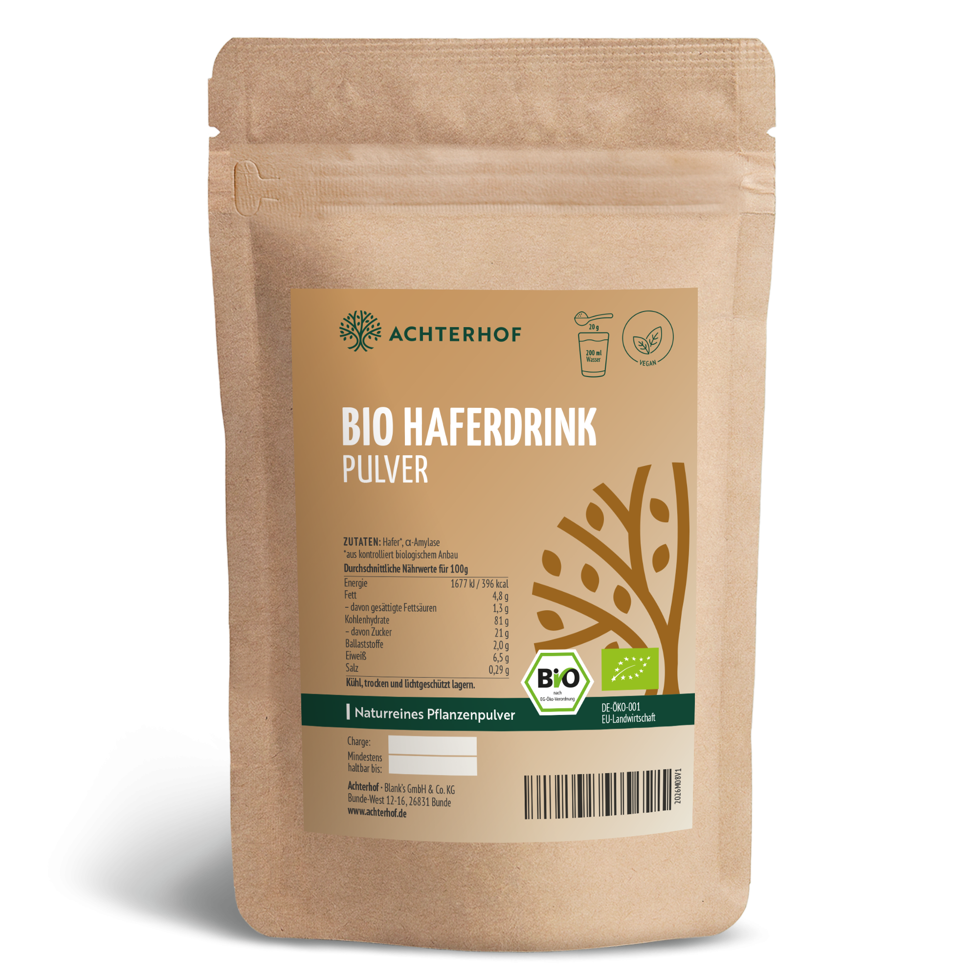 Bio Haferdrink Pulver (250g)