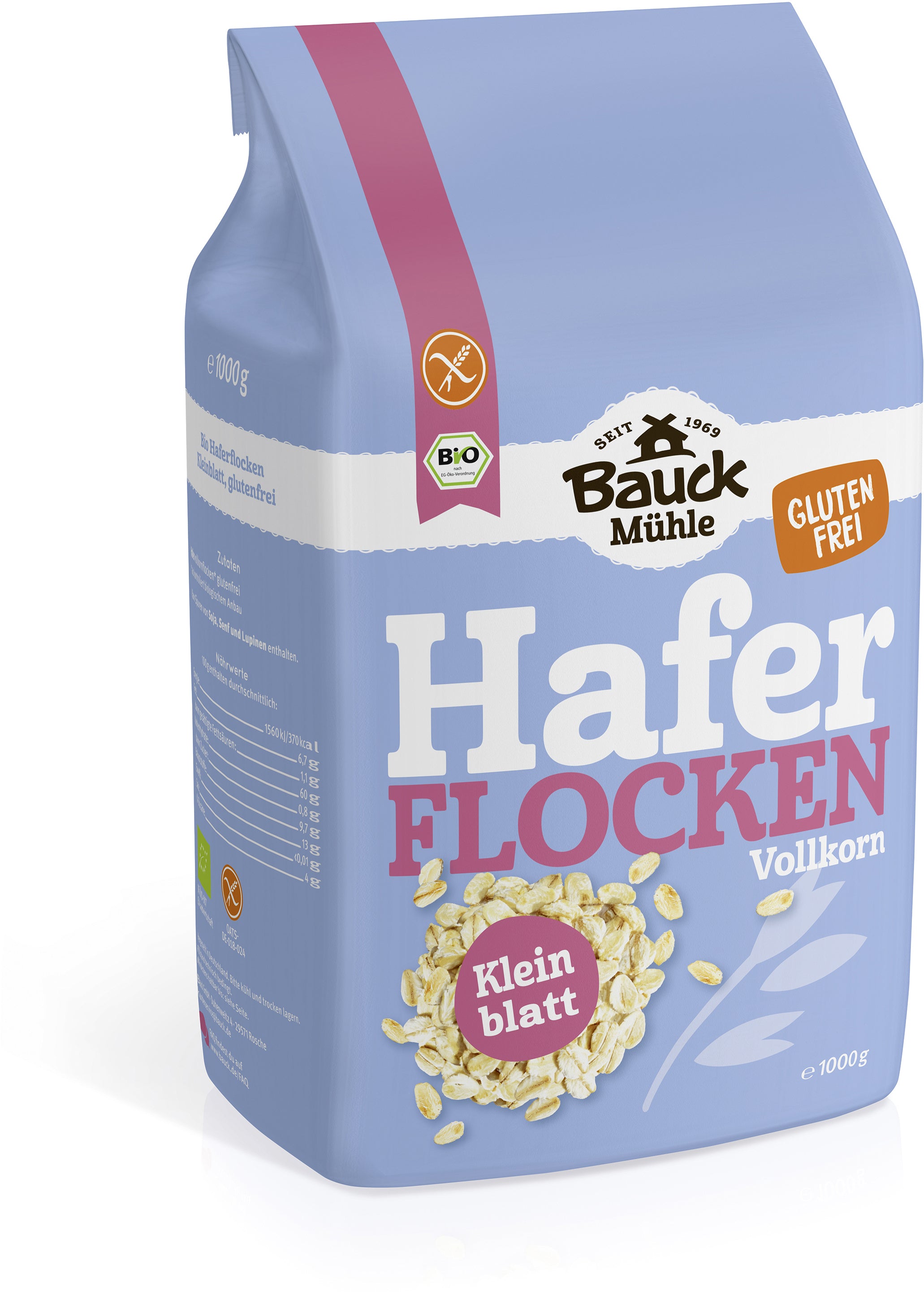 Haferflocken Kleinblatt glutenfrei bio (1000g)