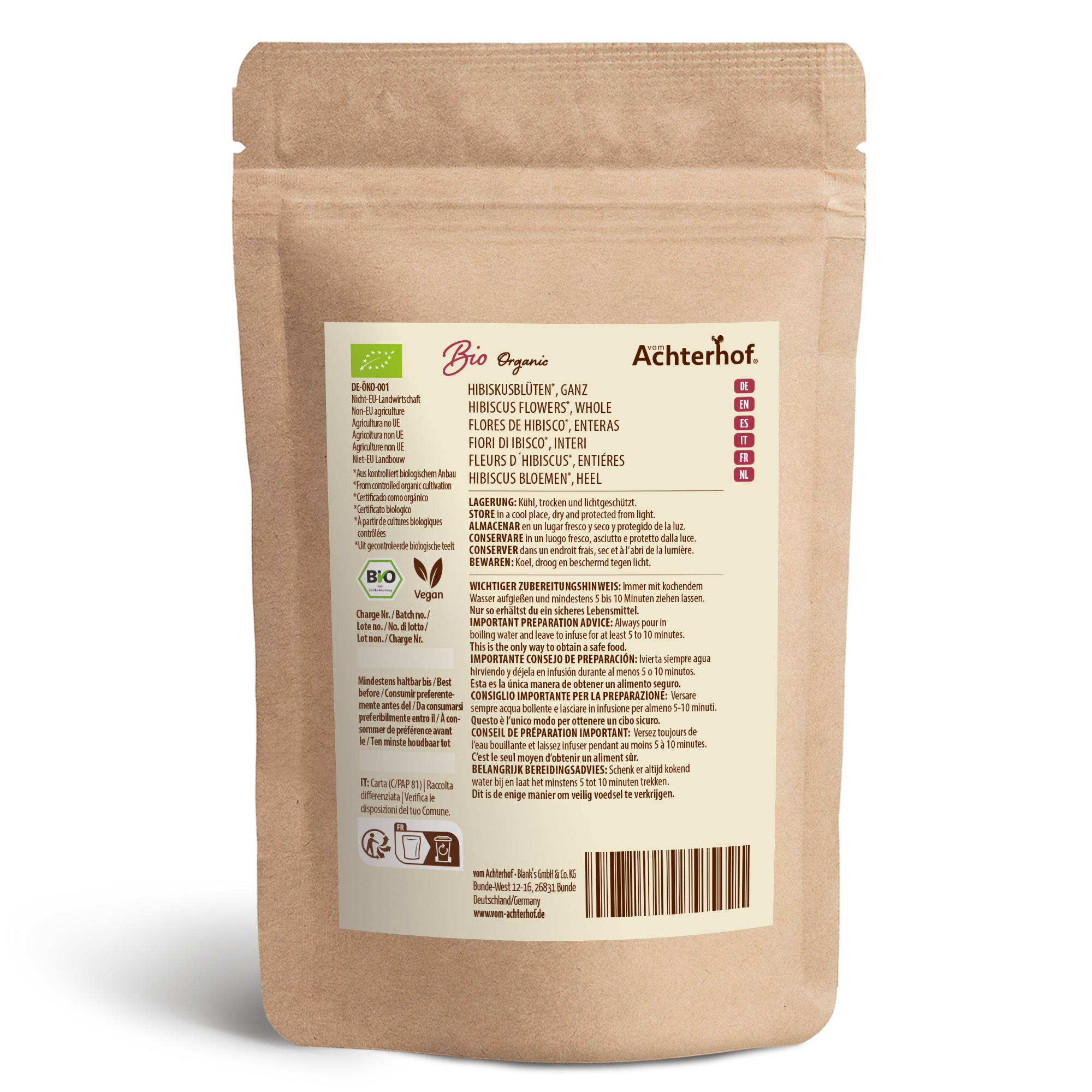 Hibiskusblüten ganz Bio (500g)