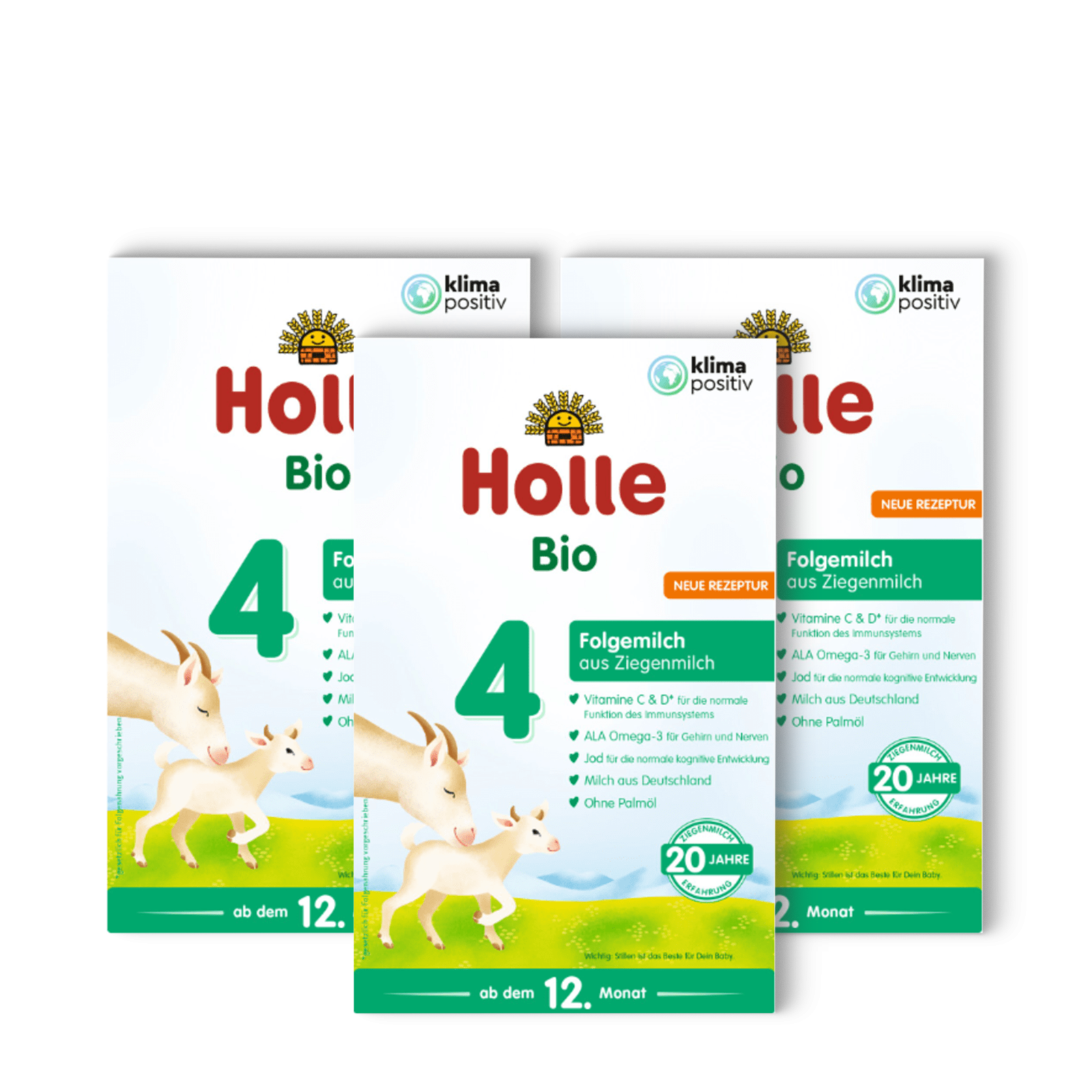 3er Pack Bio-Folgemilch 4 auf Ziegenmilchbasis ab dem 12. Monat (400g)