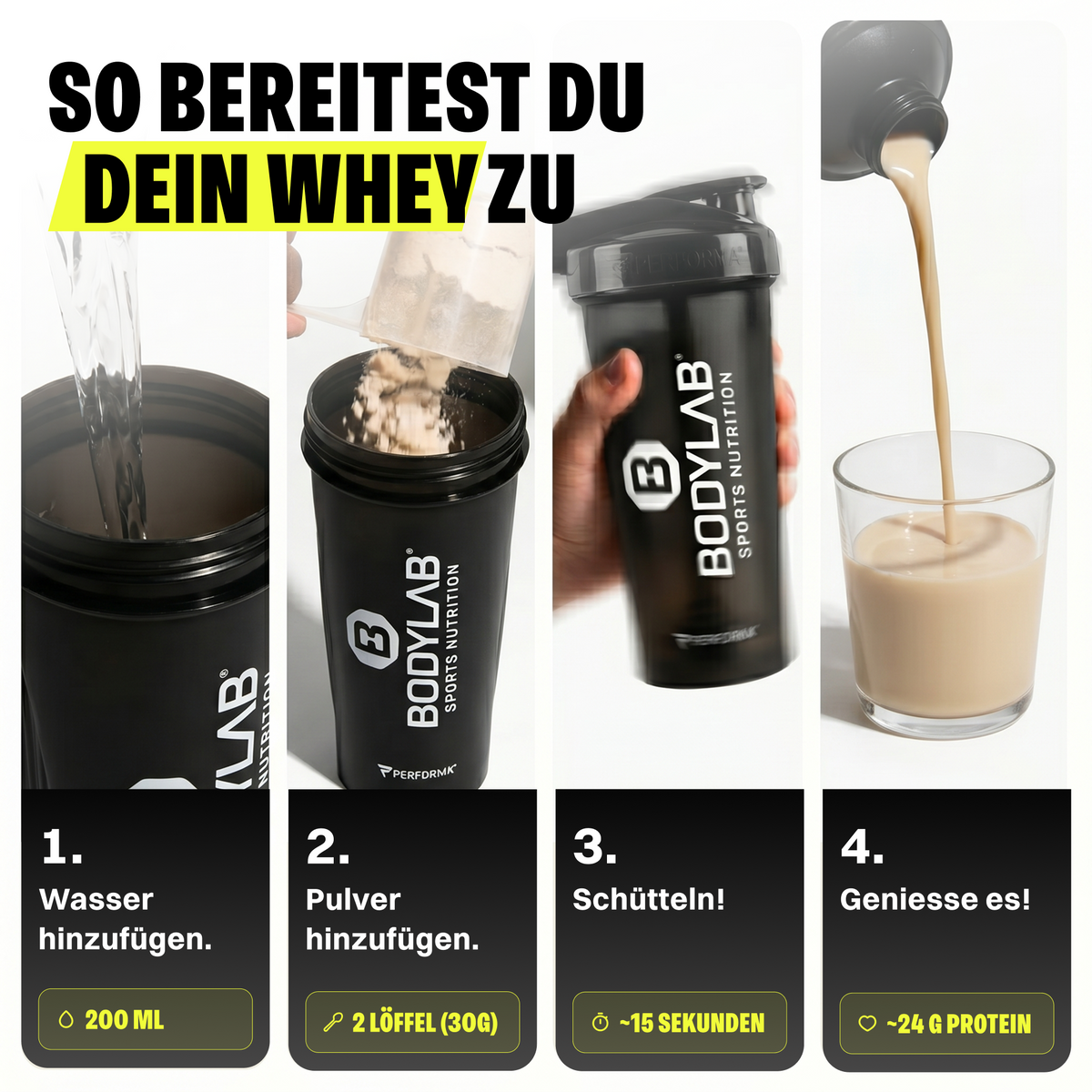 4x Whey Protein (4x1000g)