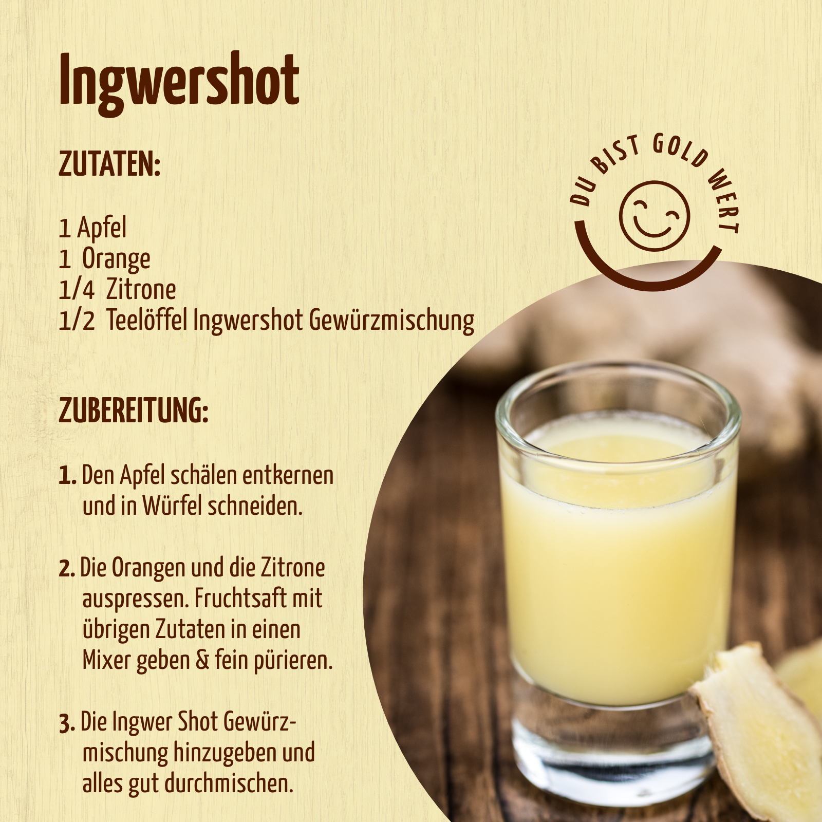 Ingwer Shot Gewürzmischung (250g)
