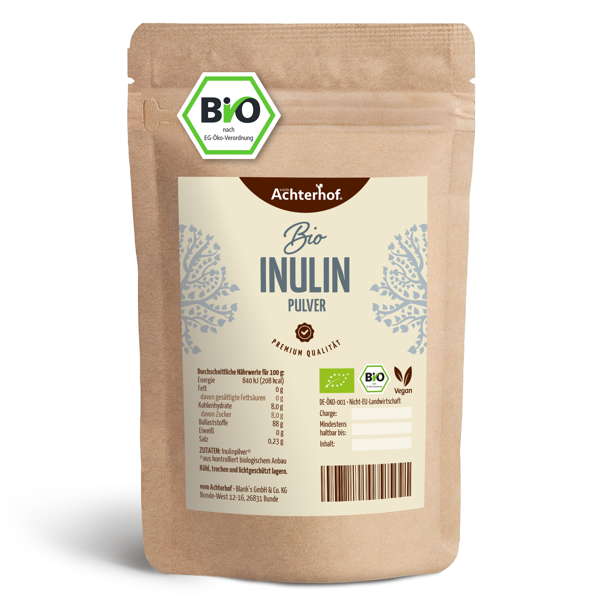 Agaven Inulin Pulver Bio (500g)