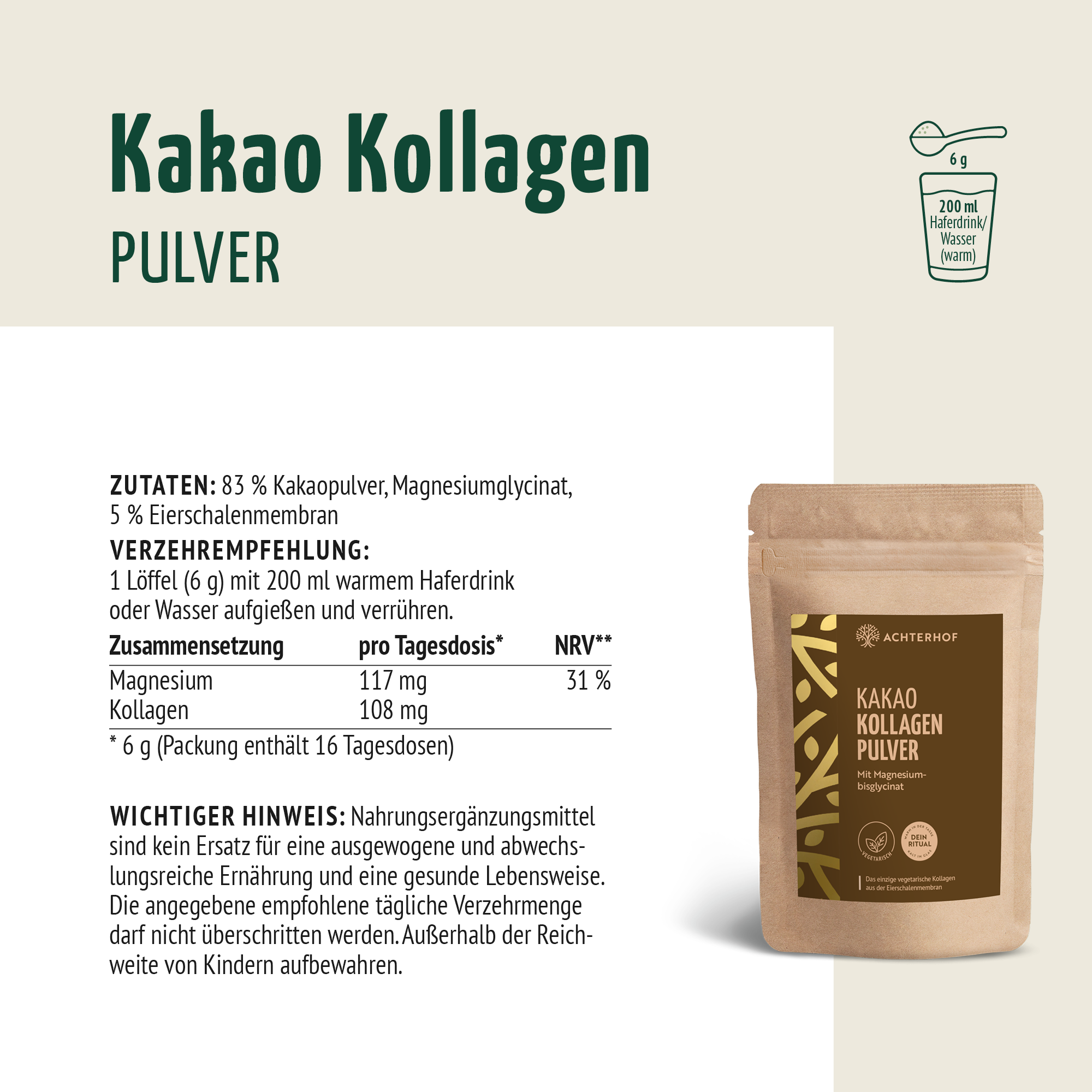 Kakao Kollagen Pulver (100g)