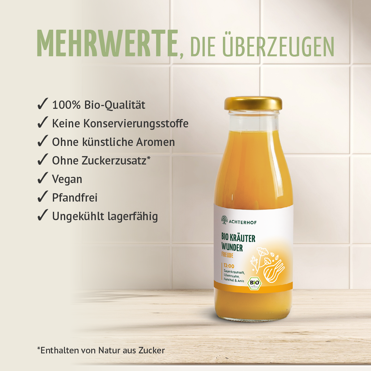 Kräuterwunder Bio Fastenkur 1 - 7 Tage (6 Flaschen pro Tag)